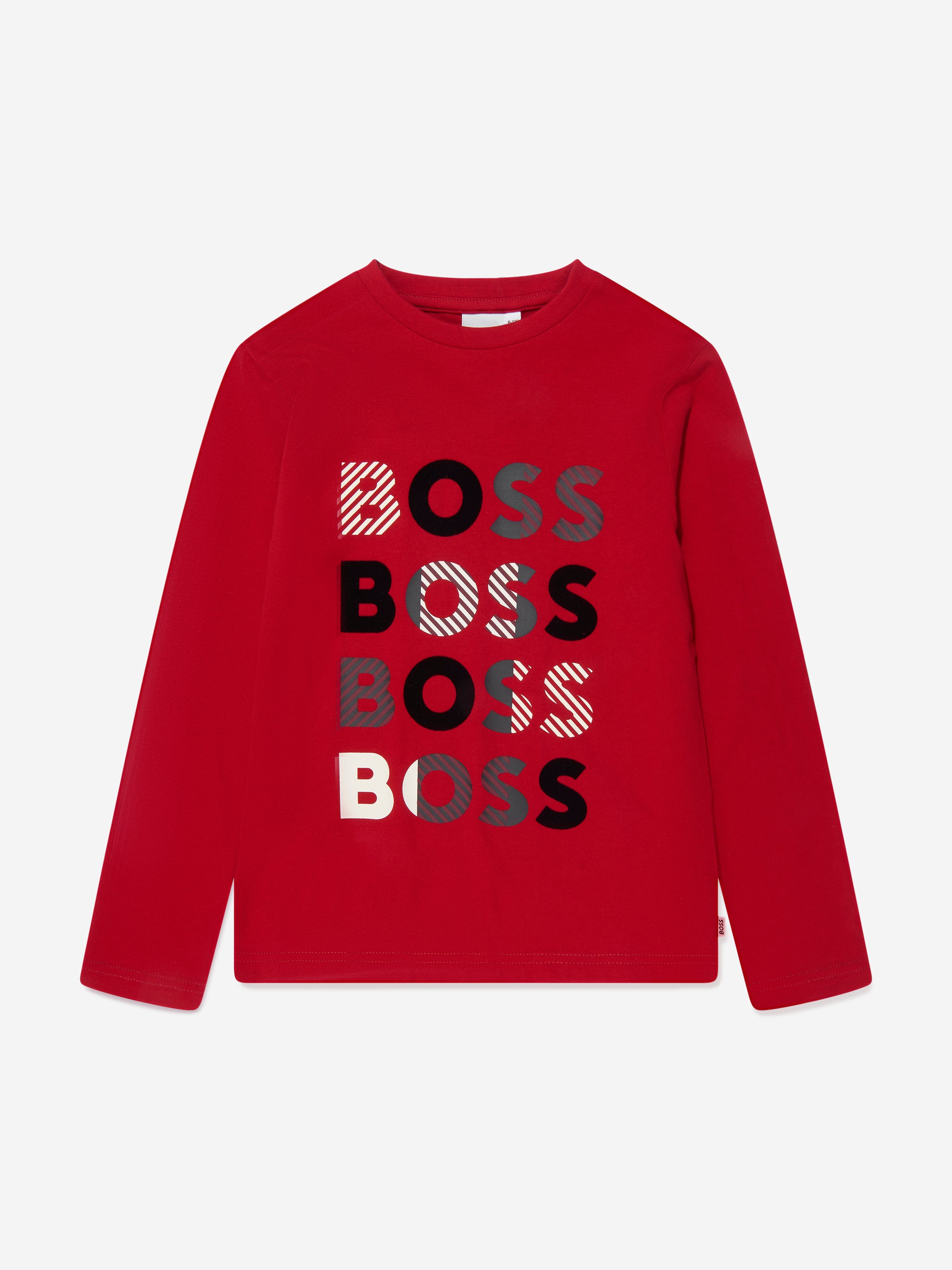 BOSS Boys Long Sleeve Logo T-Shirt