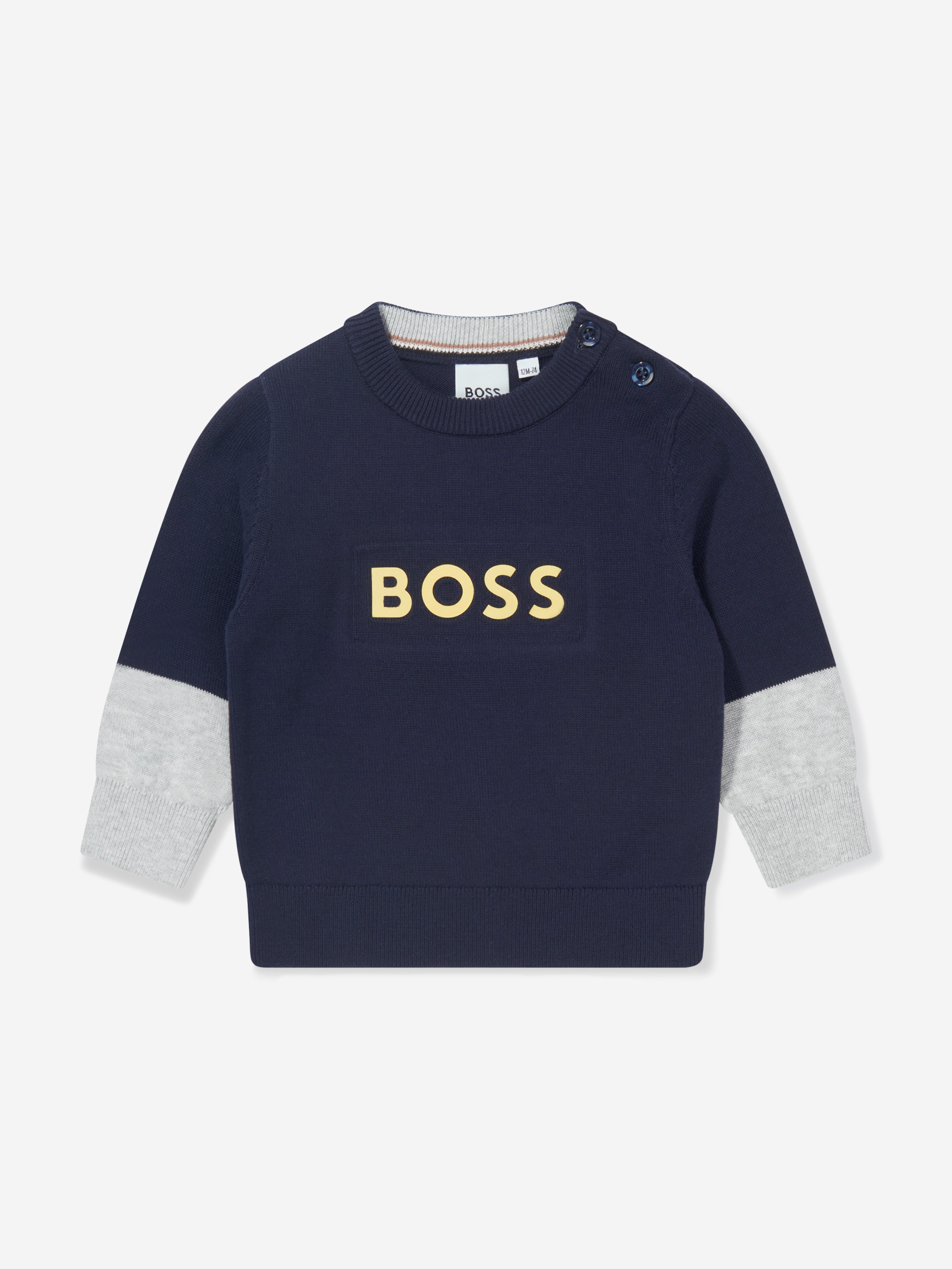 BOSS Baby Boys Knitted Logo Jumper