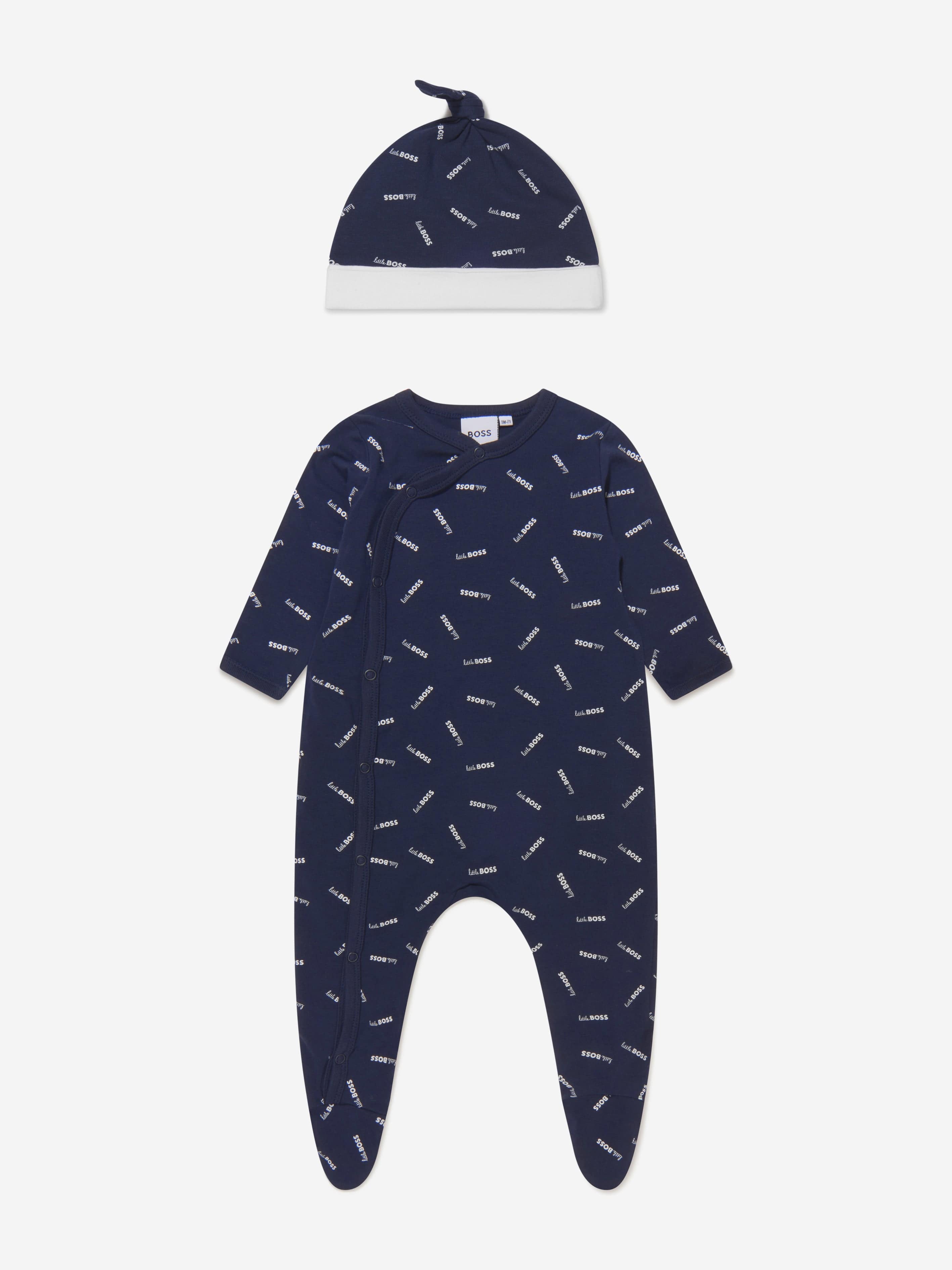 BOSS Baby Boys Organic Cotton Babygrow Gift Set (2 Piece)