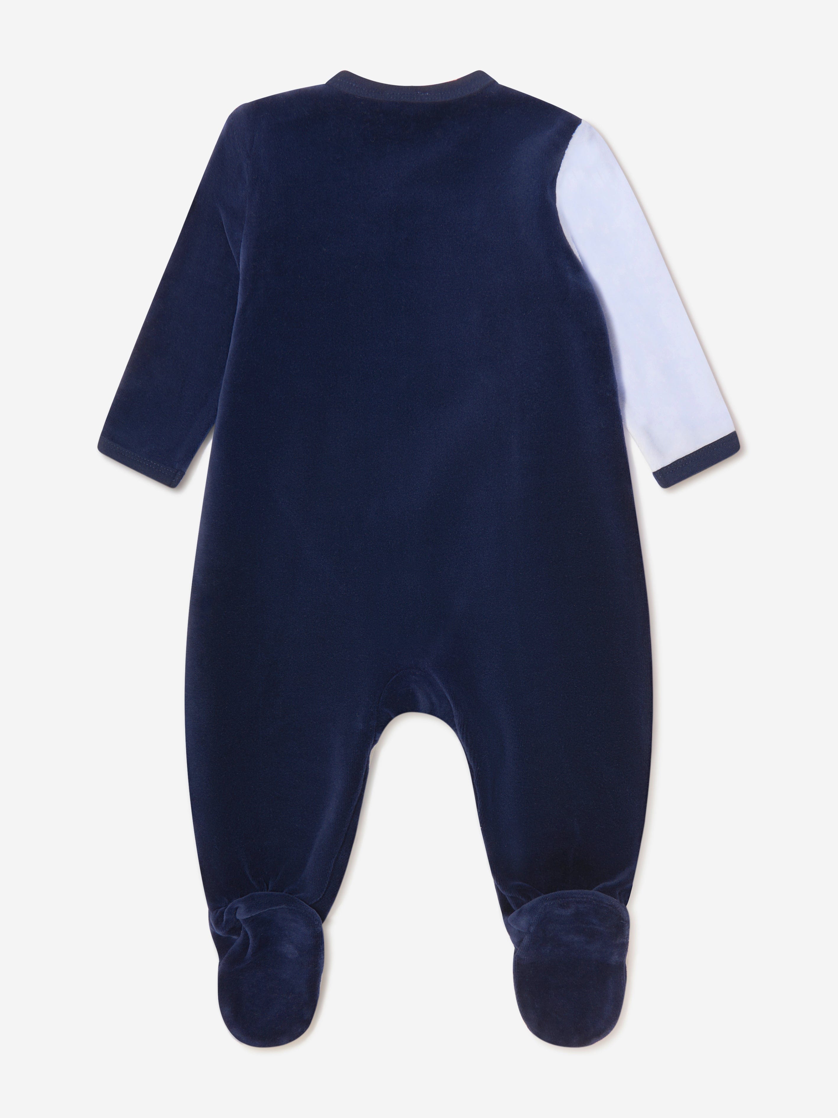 BOSS Baby Boys Velour Babygrow