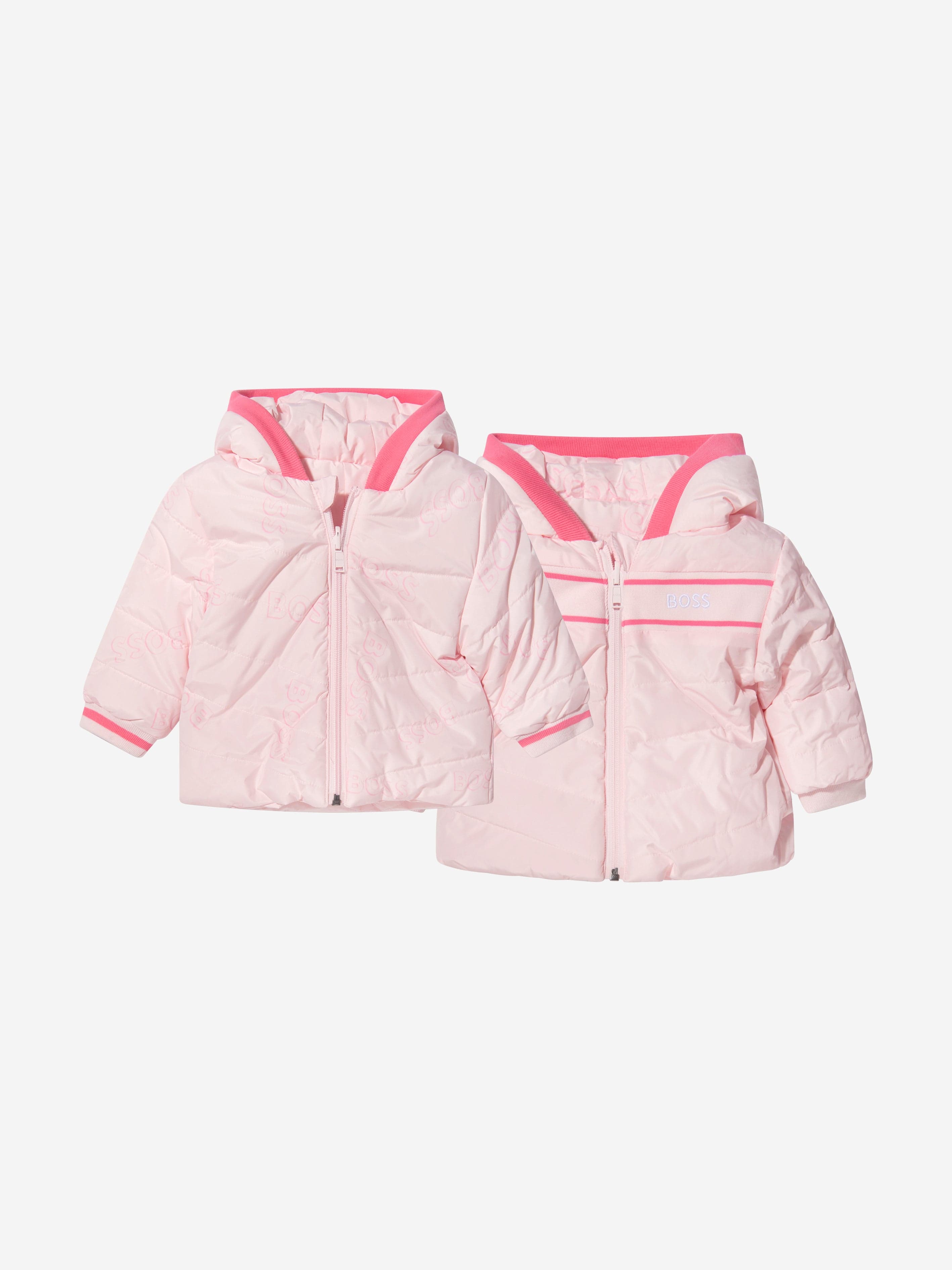 BOSS Baby Girls Reversible Puffer Jacket