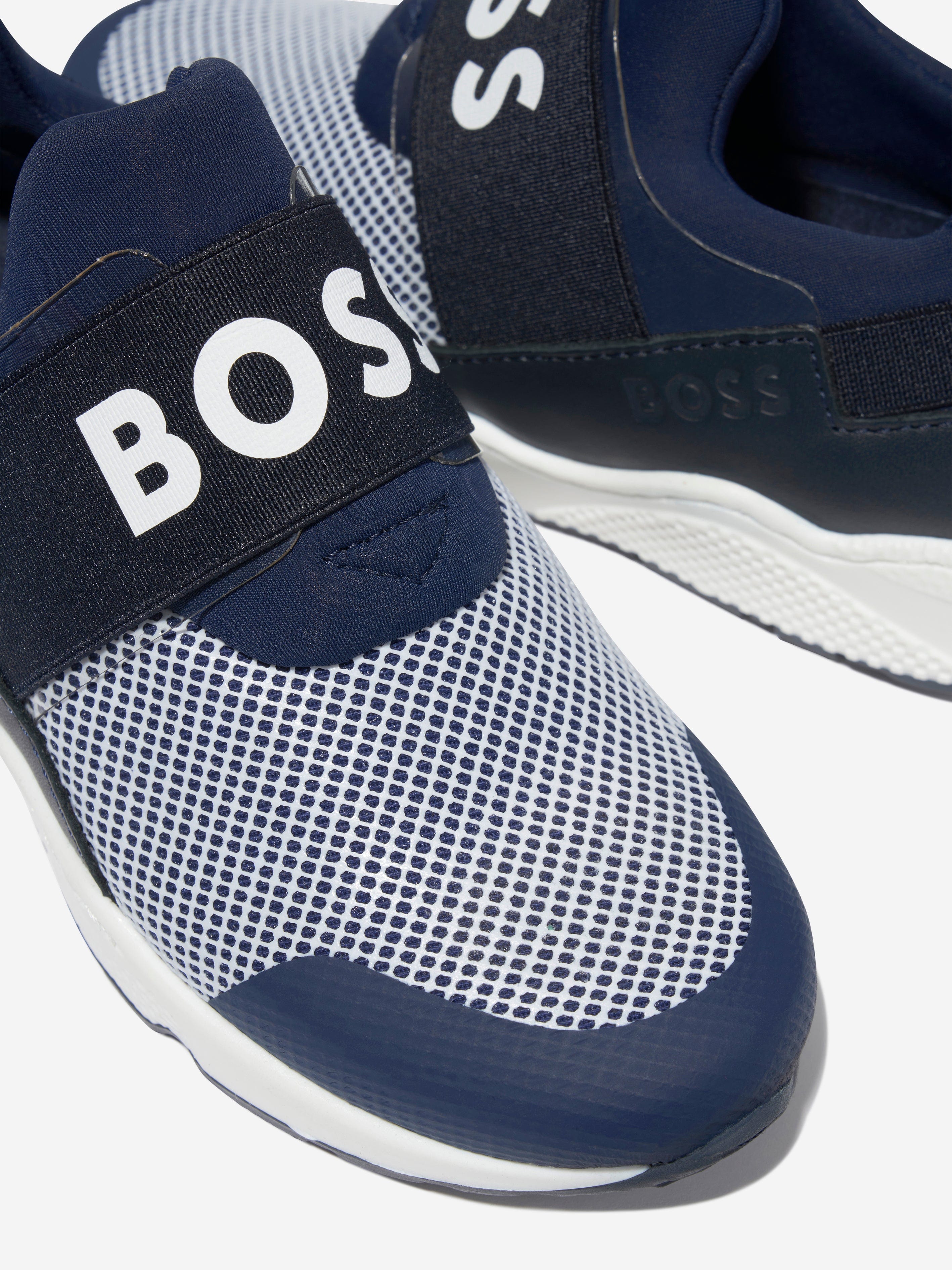 BOSS Boys Branded Slip On Trainers