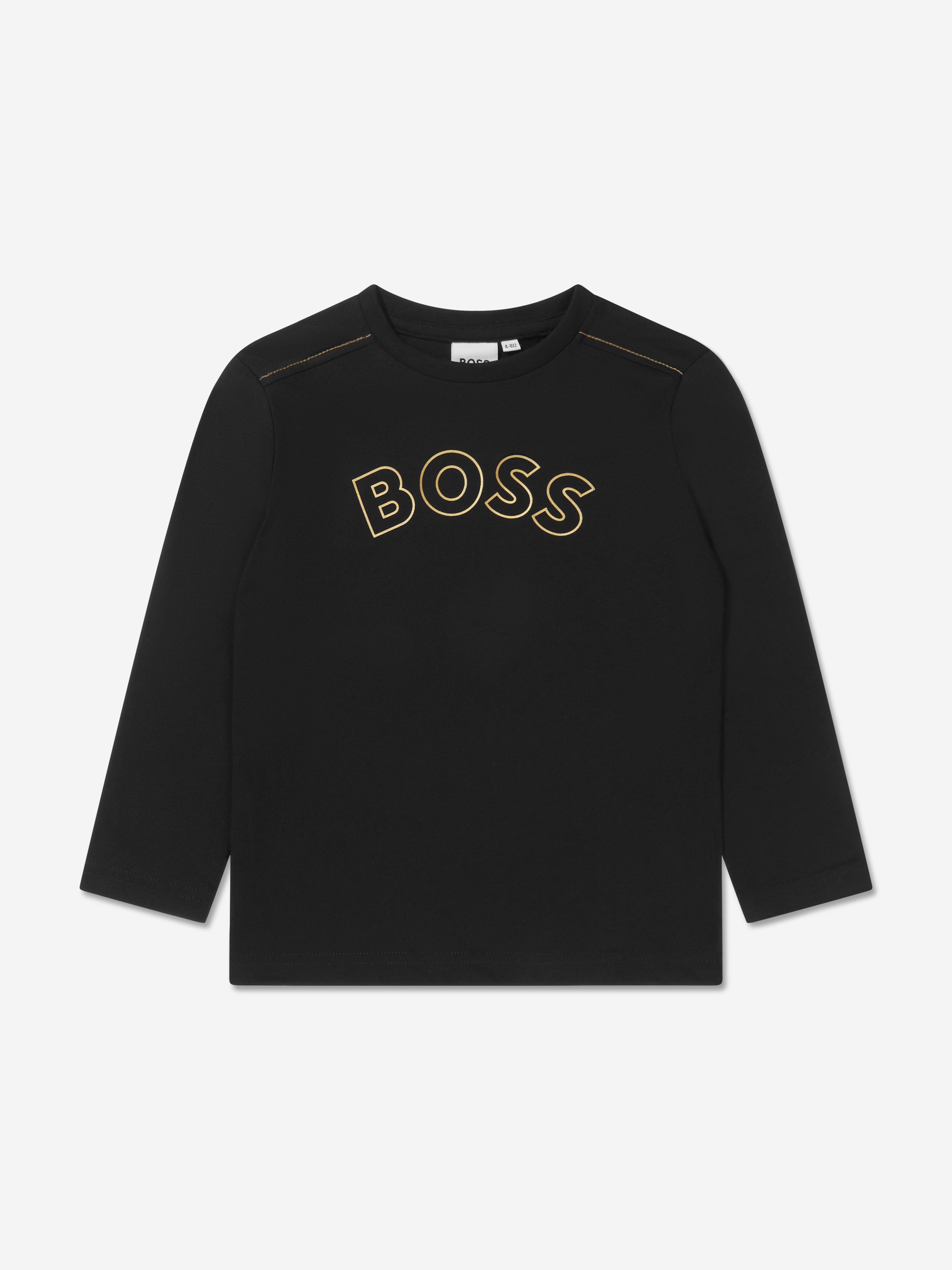 BOSS Boys Long Sleeve Logo T-Shirt