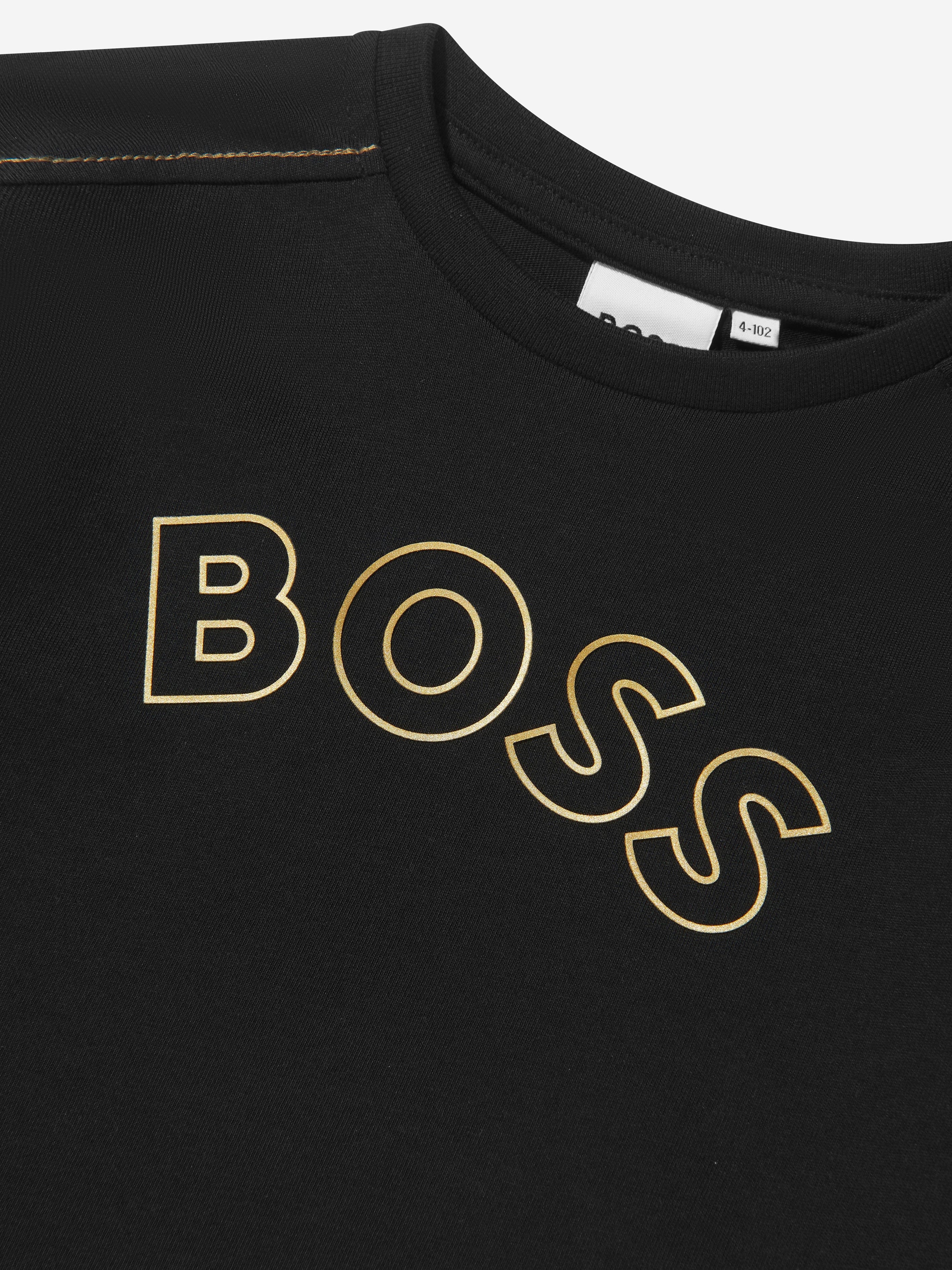 BOSS Boys Long Sleeve Logo T-Shirt