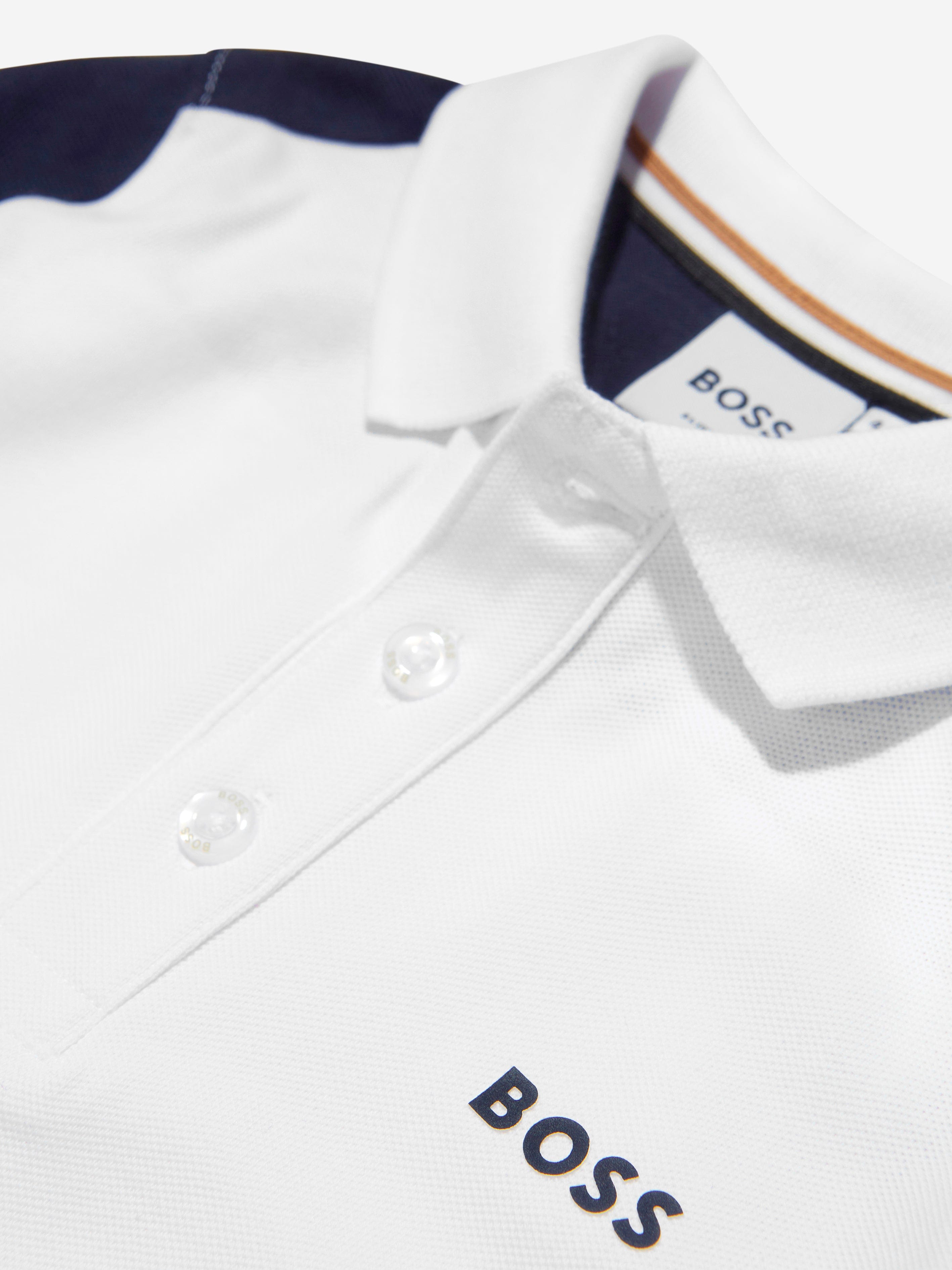 BOSS Boys Logo Collar Polo Shirt