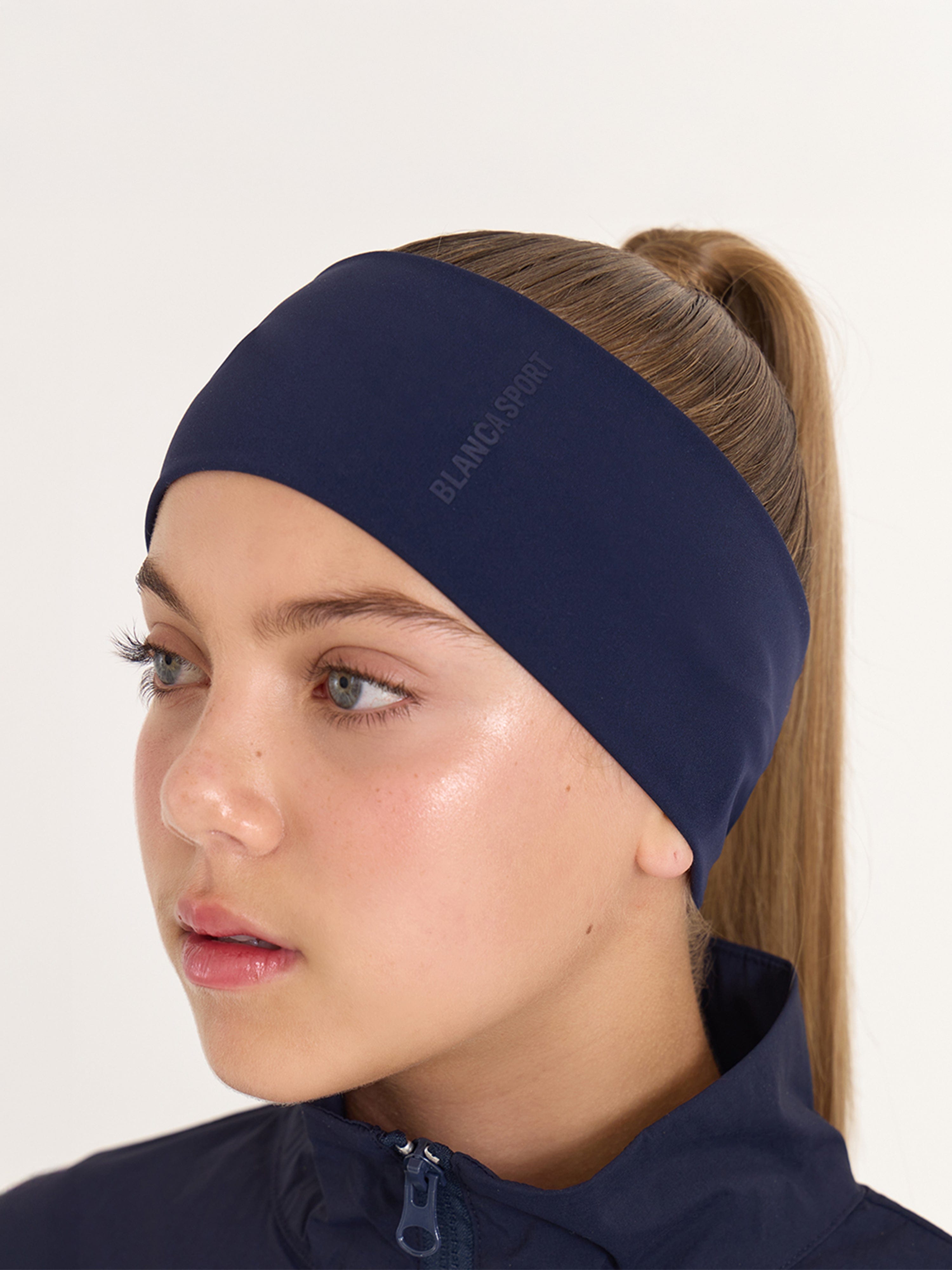 Blanca Sport Girls Logo Headband in Navy