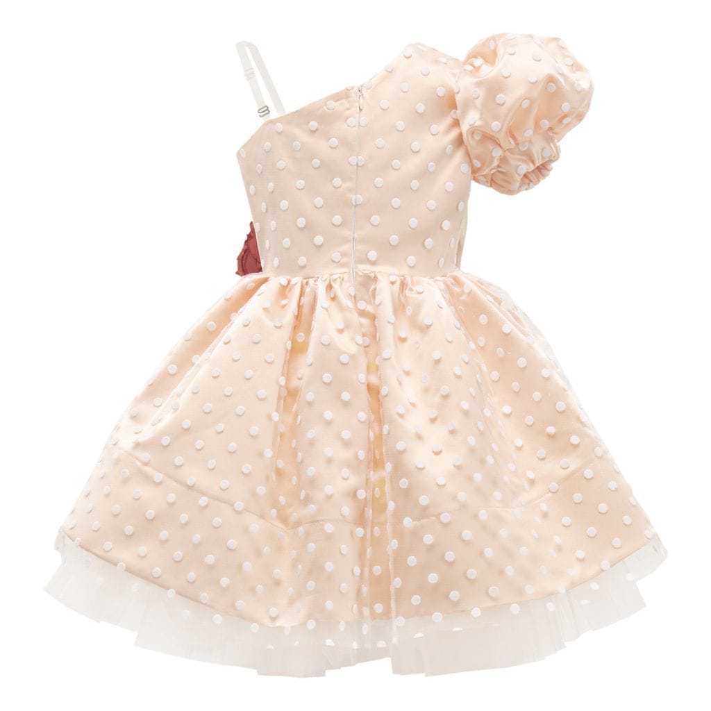 Peach Polka Dot Dress