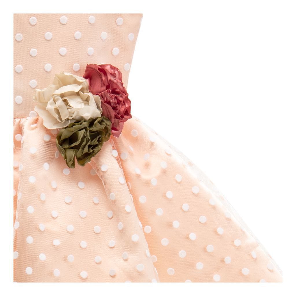 Peach Polka Dot Dress