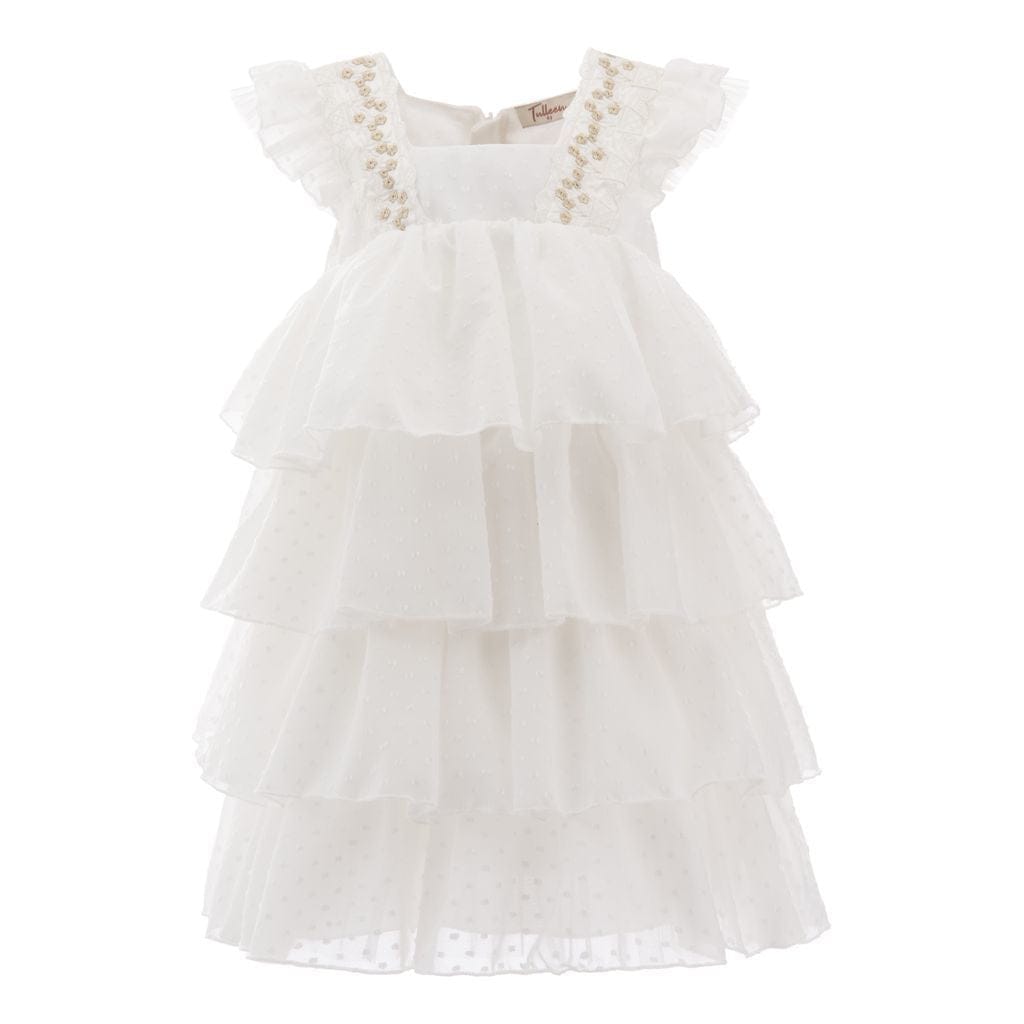 White La Posada Ruffle Dress