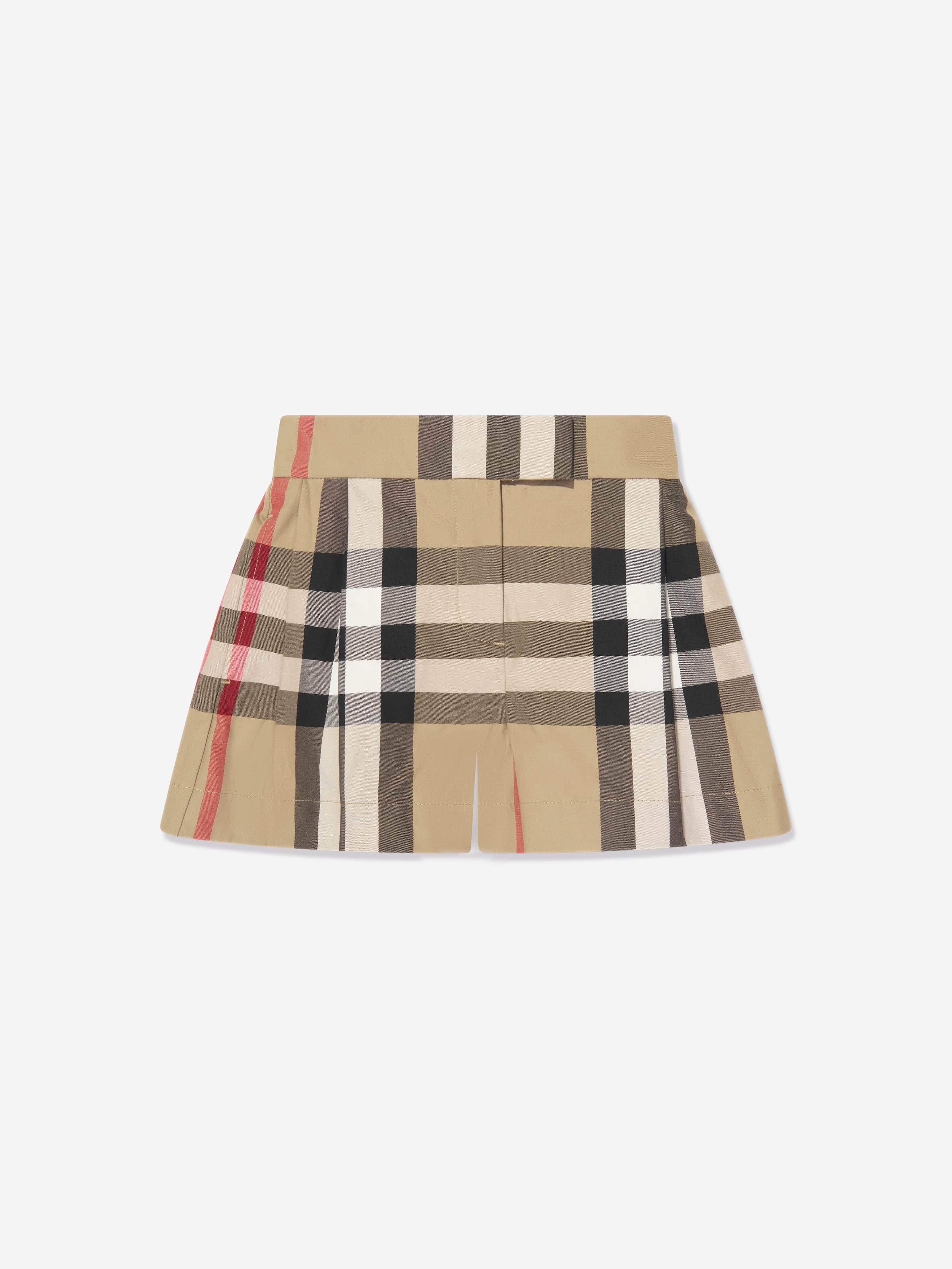 Burberry Girls Nicoletta Shorts in Archive Check Beige