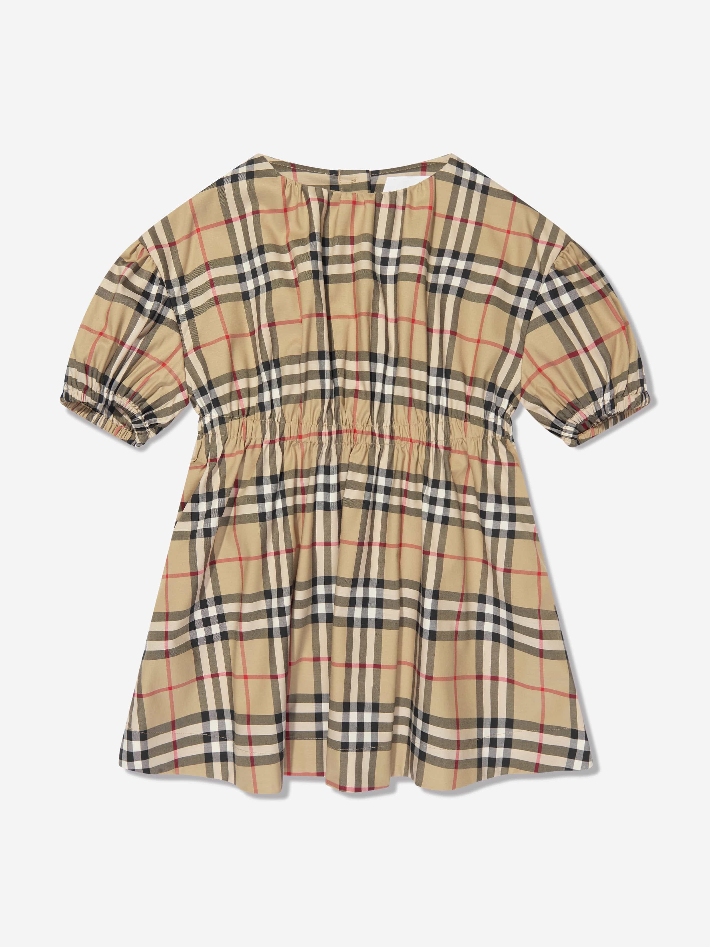 Burberry Girls Shelley Dress in Archive Beige Check