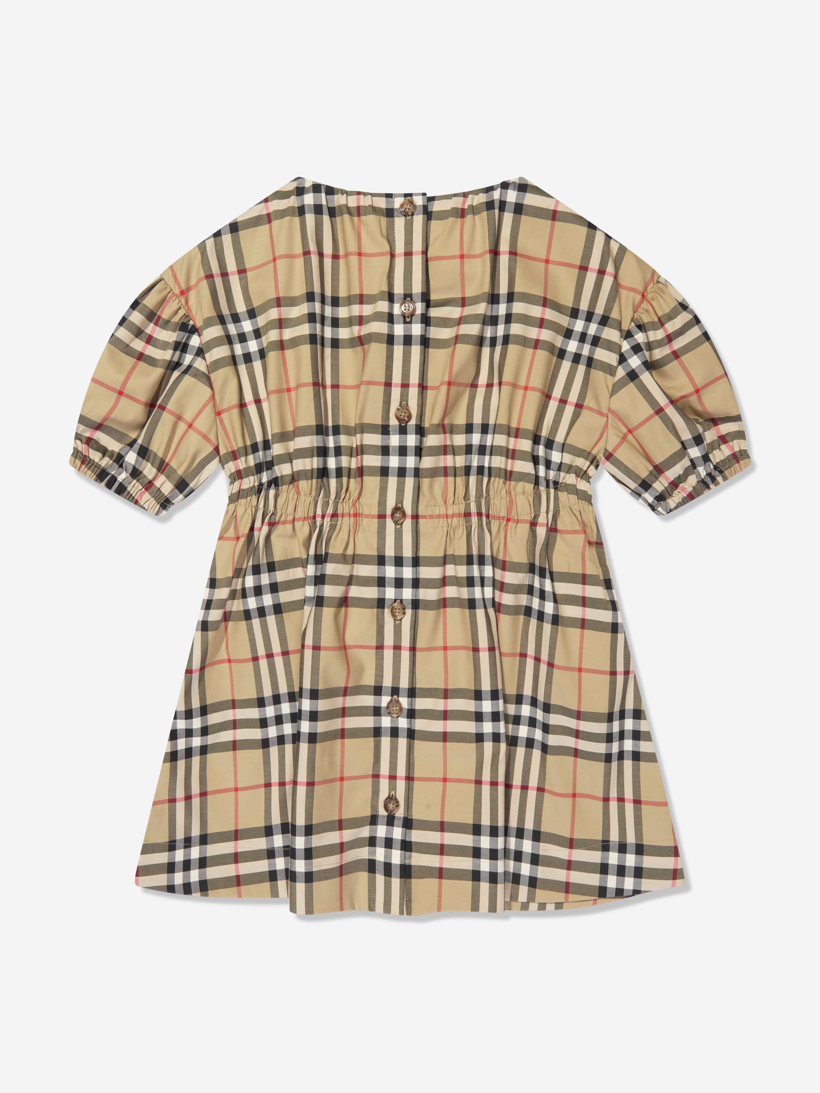 Burberry Girls Shelley Dress in Archive Beige Check