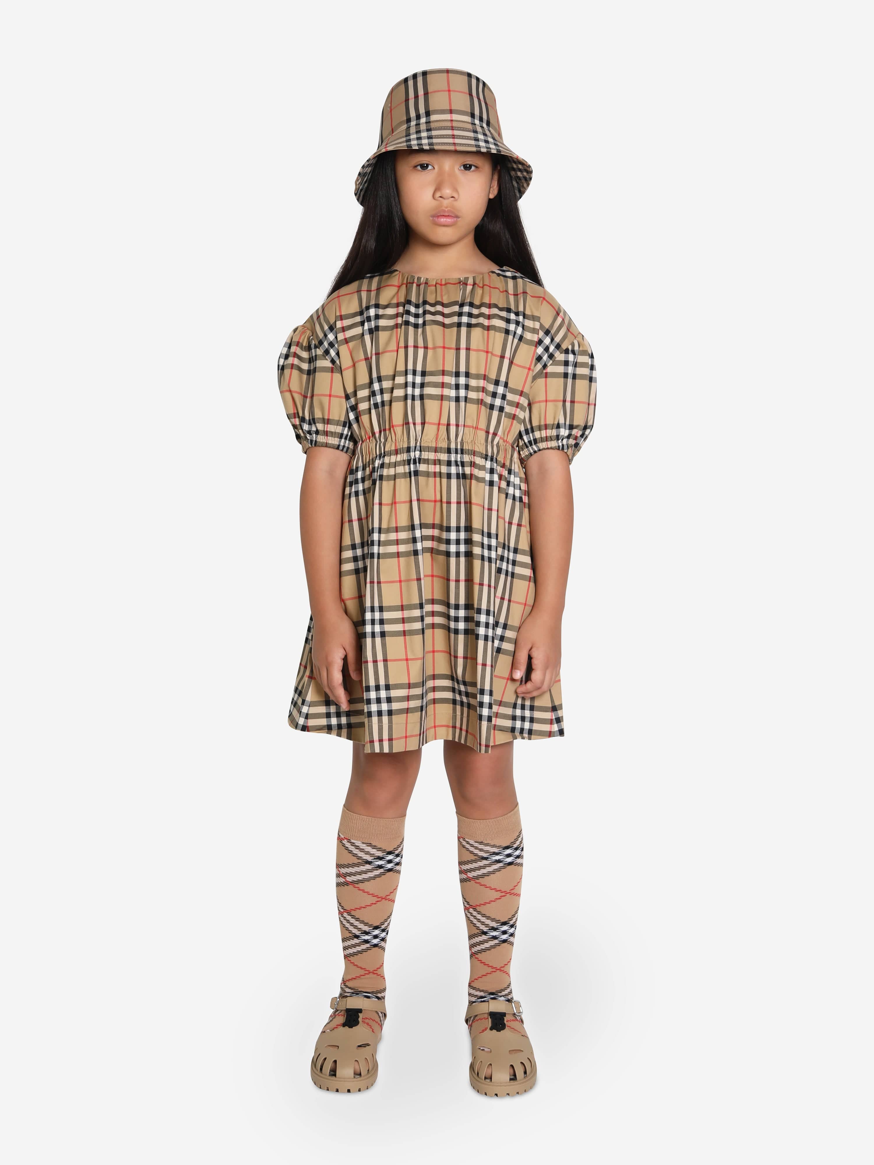 Burberry Girls Shelley Dress in Archive Beige Check