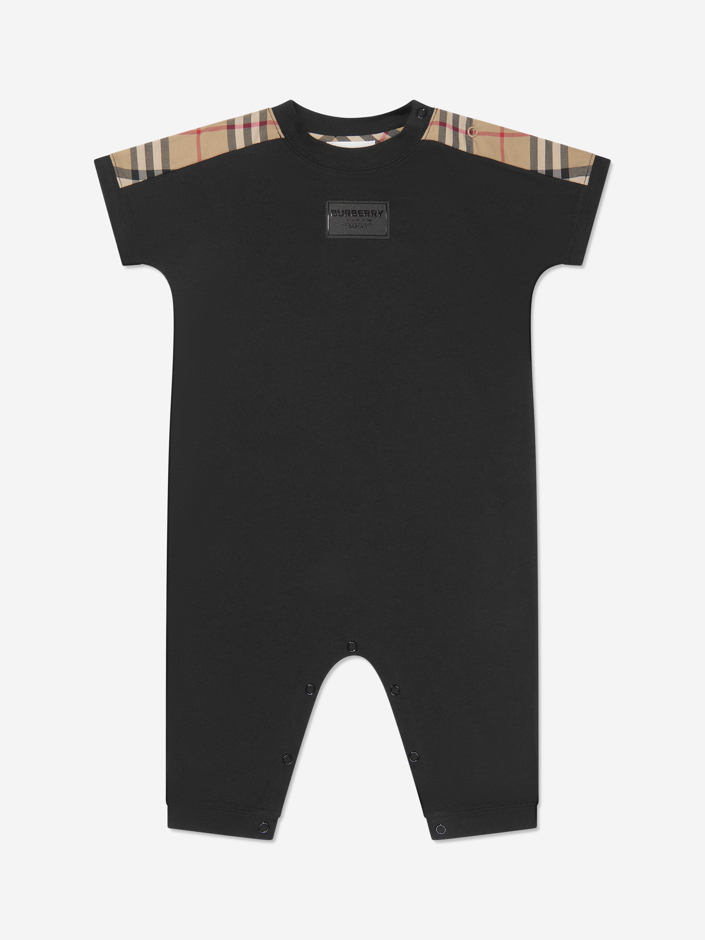 Burberry Baby Lennox Romper Set in Black