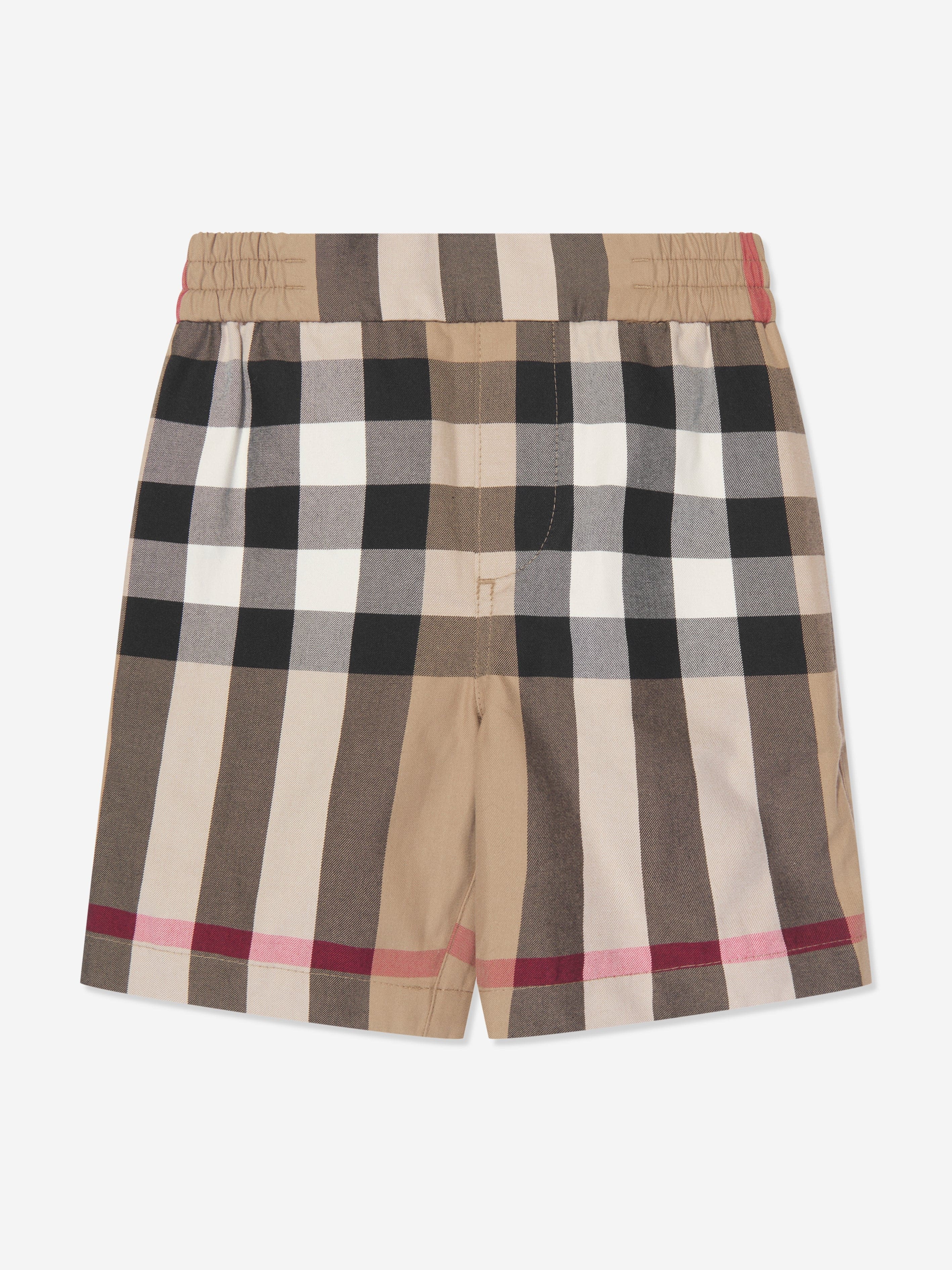 Burberry Baby Boys Mini Halford Shorts in Archive Beige Check