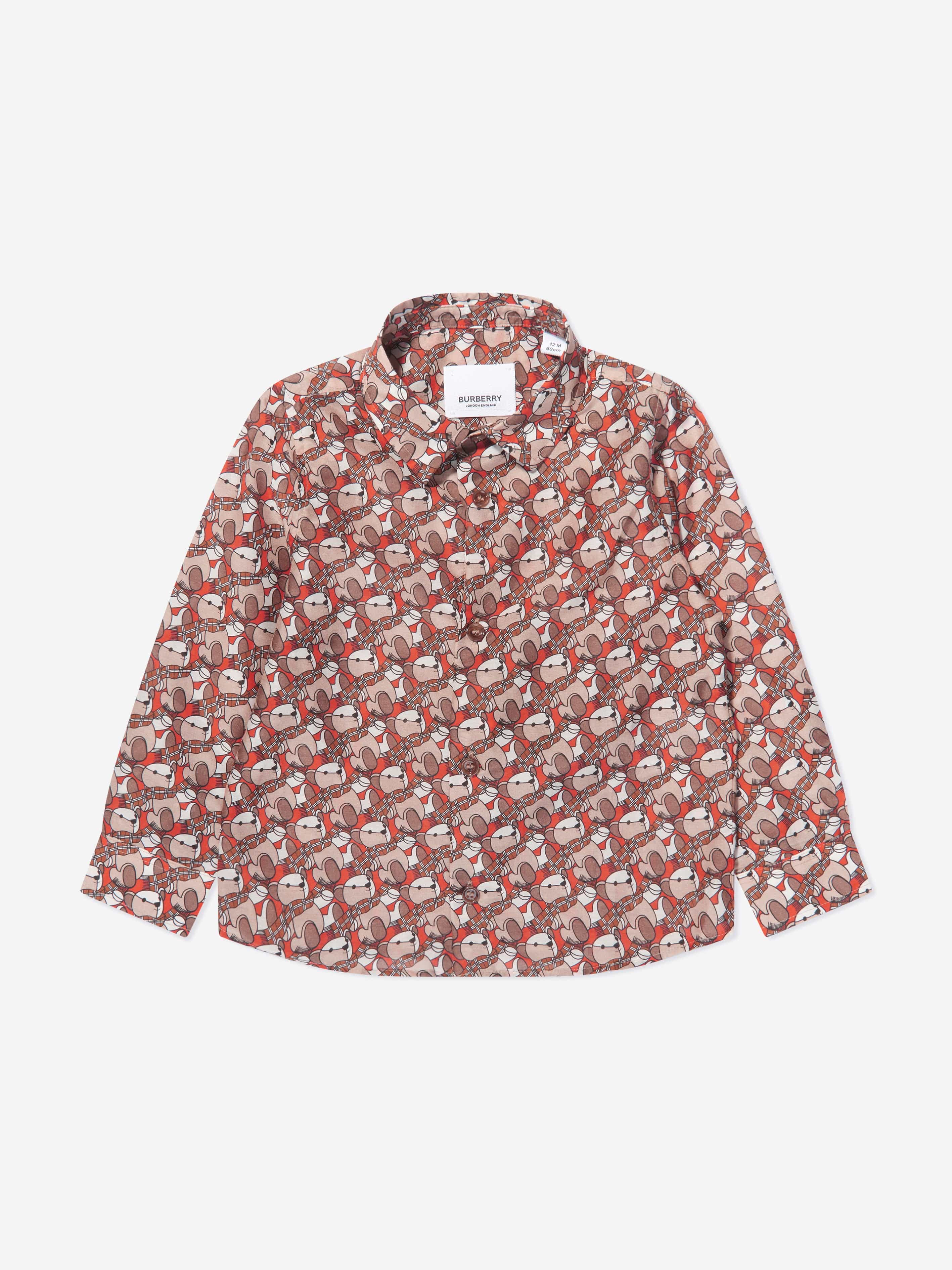 Burberry Baby Boys Mini Owen Shirt in Beige