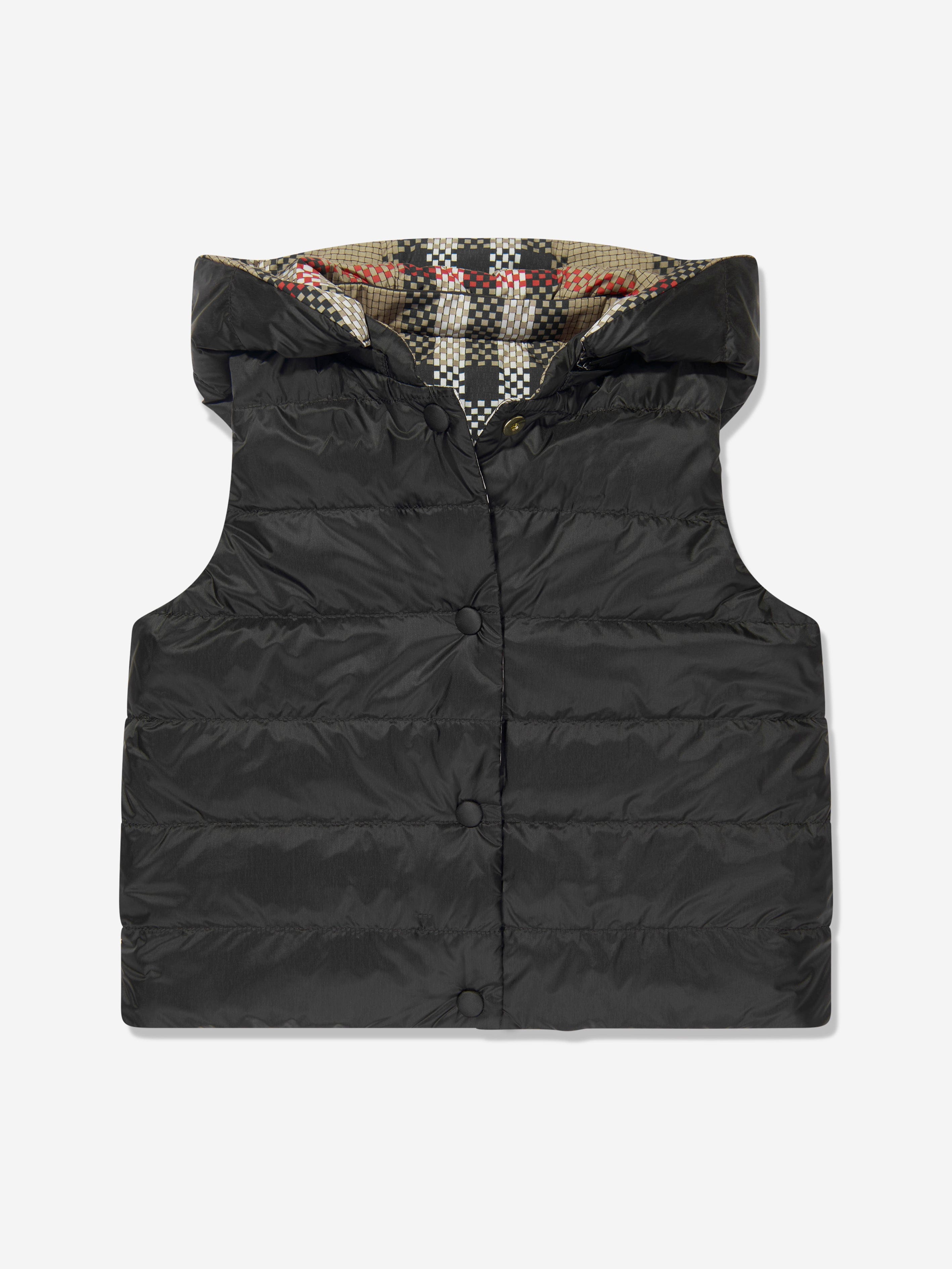 Burberry Girls Oaklee Gilet in Archive Beige Check