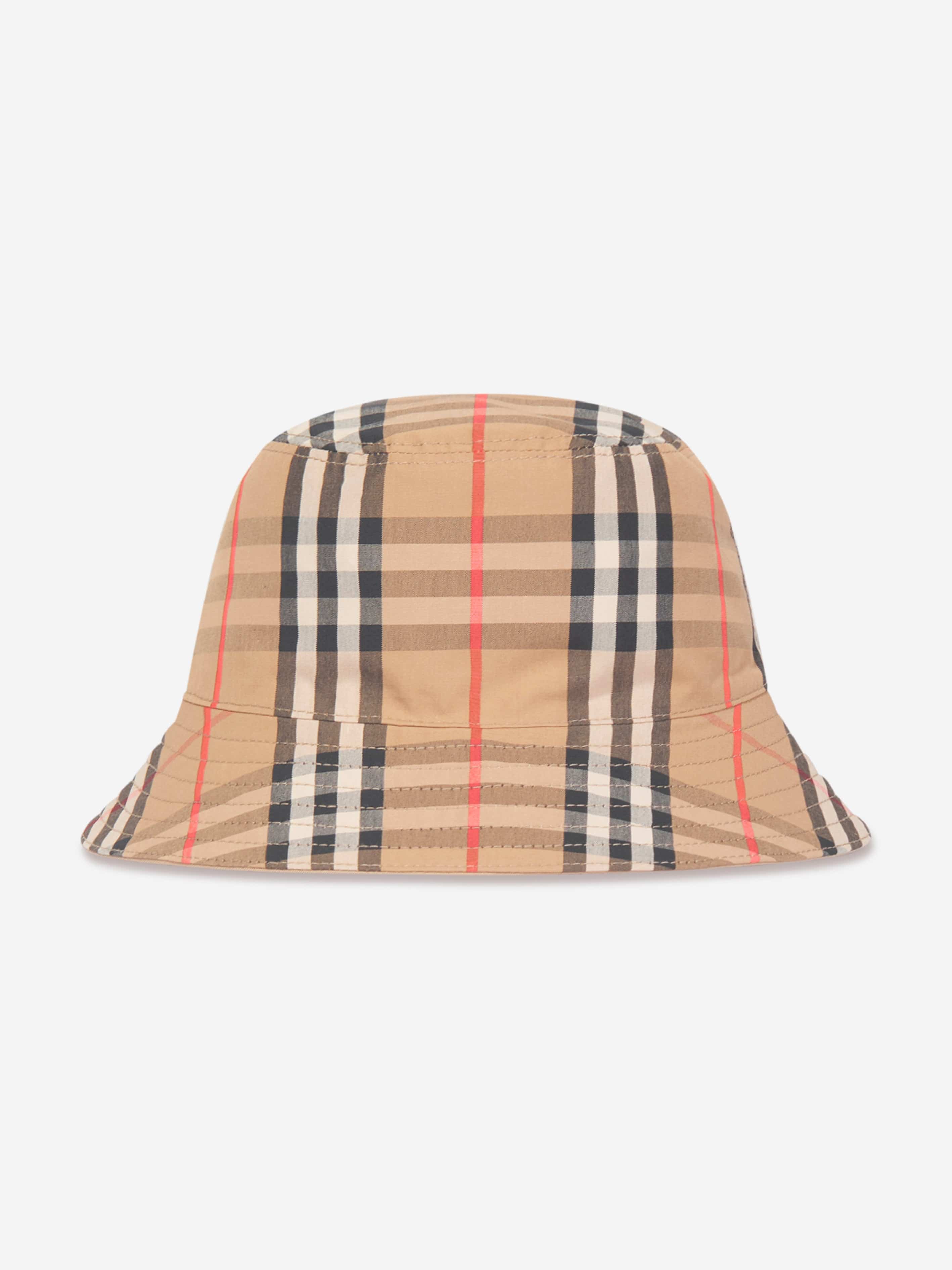 Burberry Kids Reversible Bucket Hat in Beige