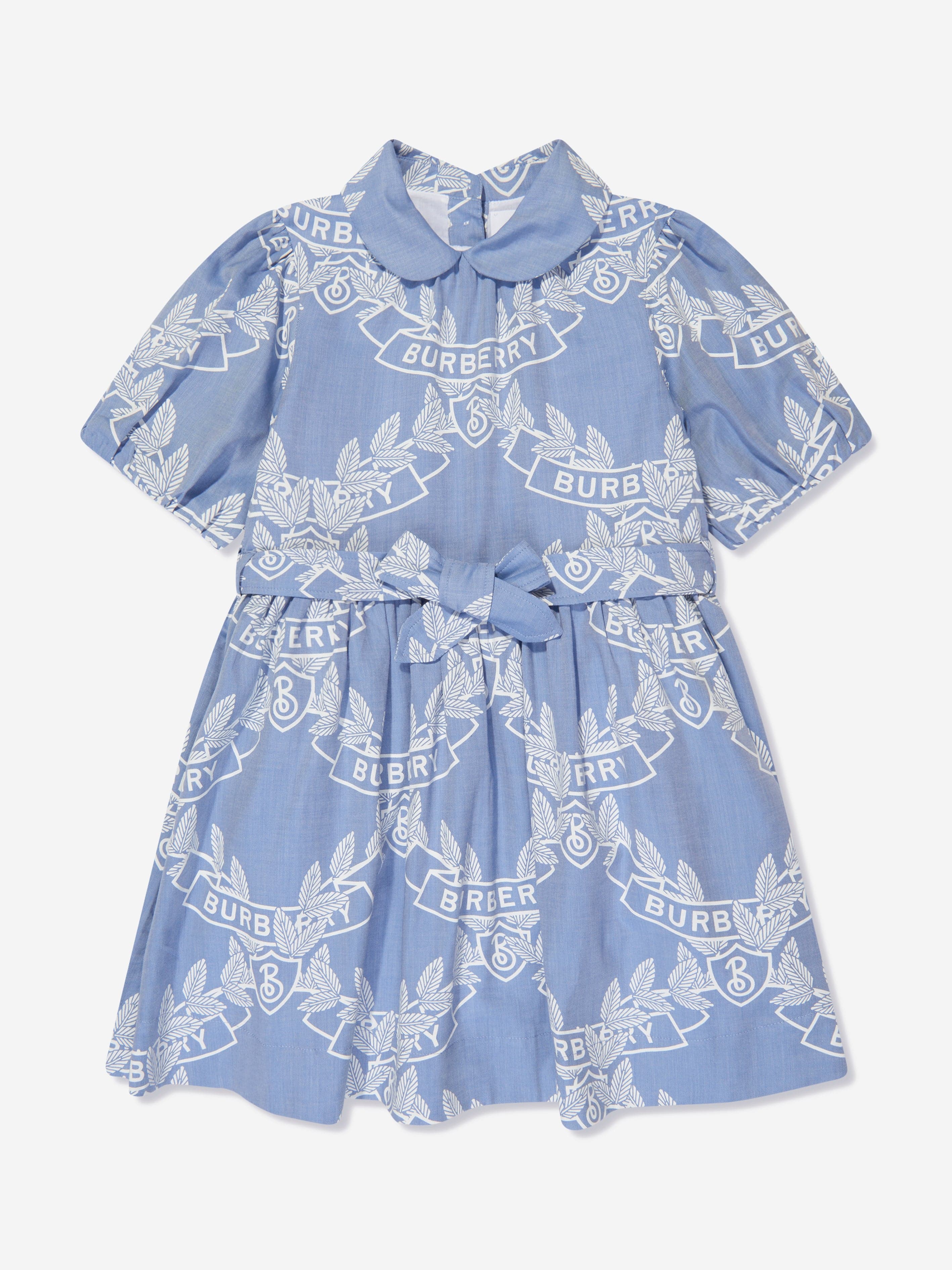 Burberry Girls Mariele Crest Dress in Blue