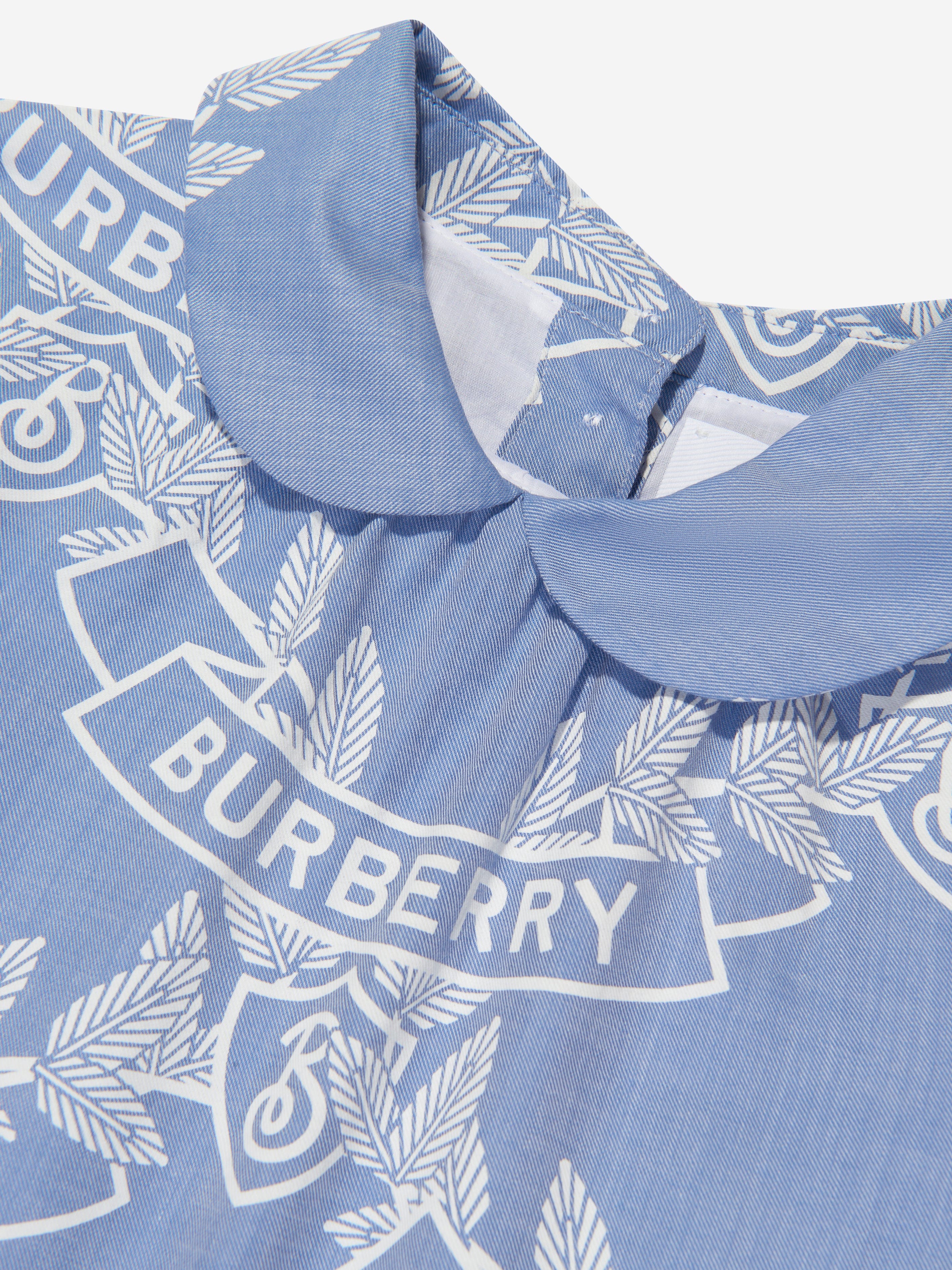 Burberry Girls Mariele Crest Dress in Blue