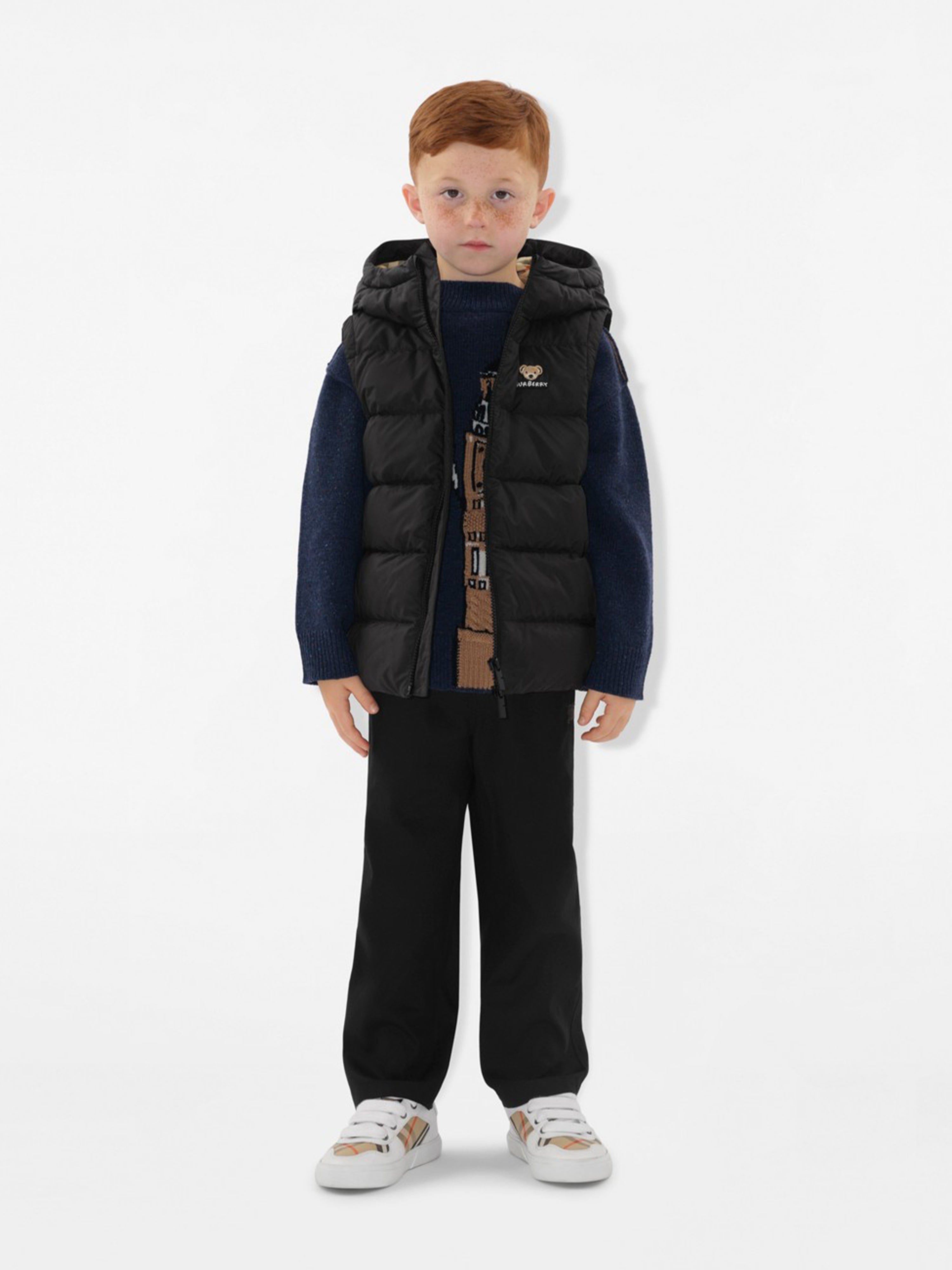 Burberry Boys Juno Padded Gilet in Black
