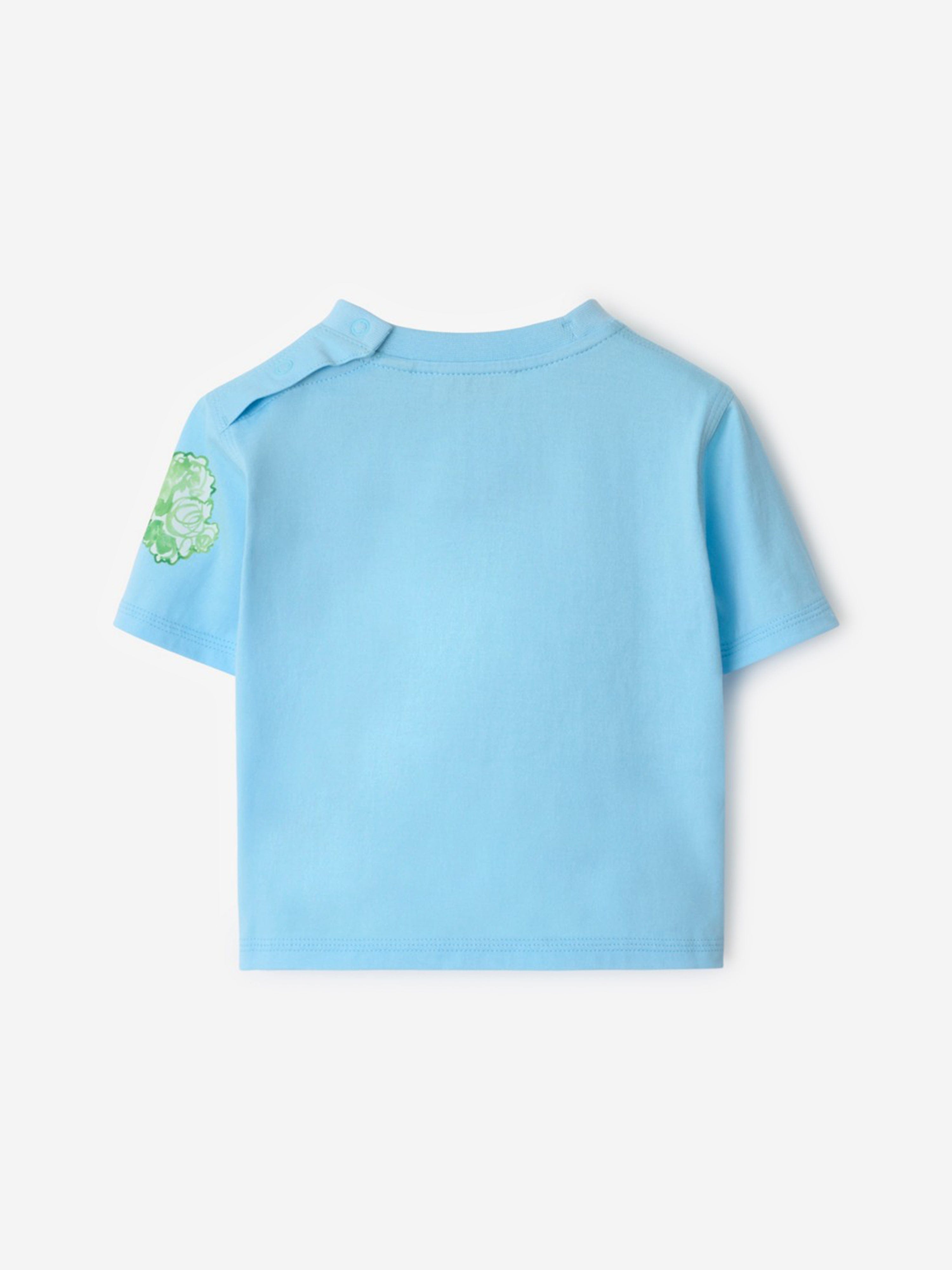 Burberry Baby Boys Mini Cedar London Icons T-Shirt in Blue