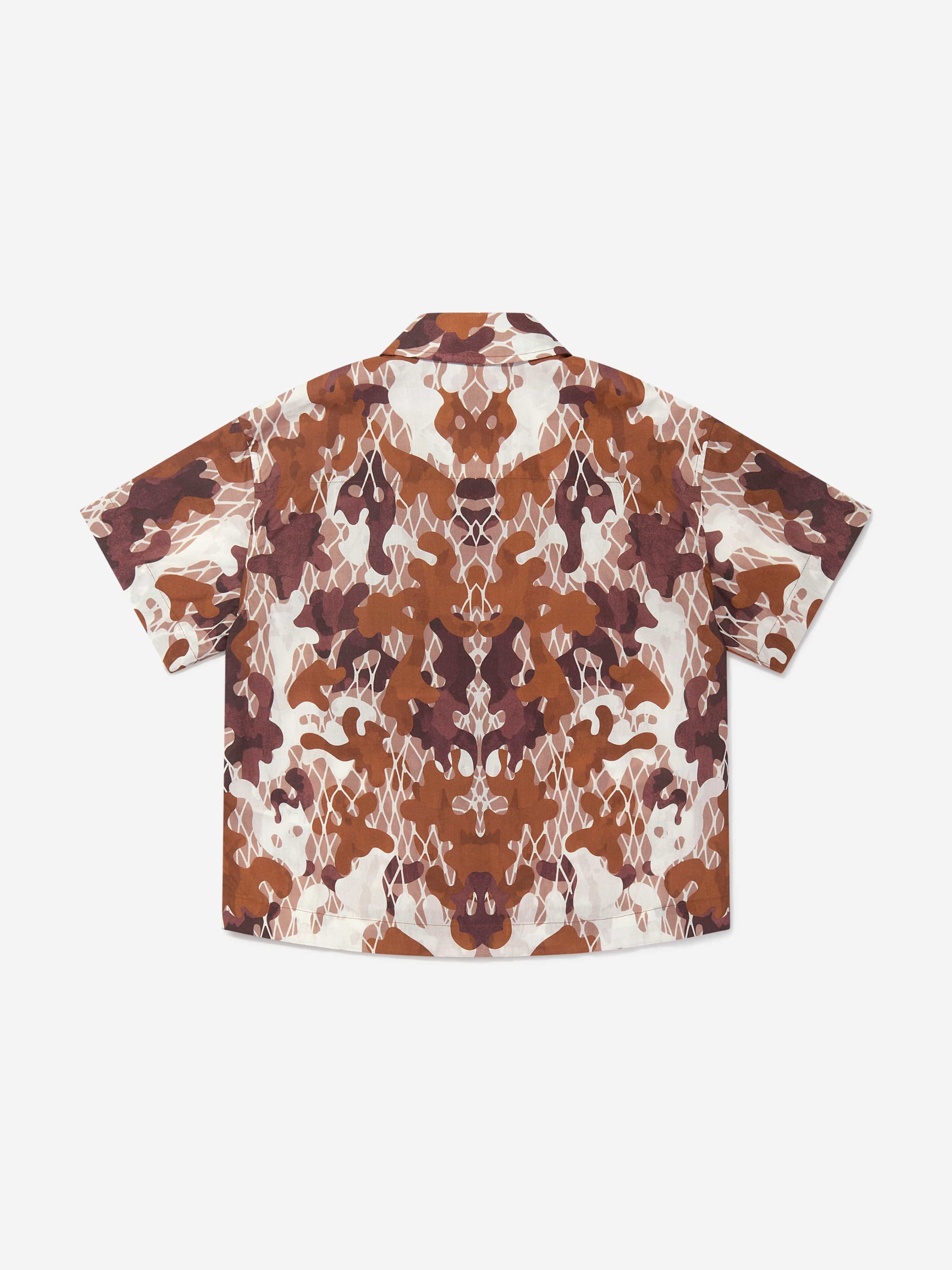 Burberry Boys Anish Camouflage Short Sleeve Shirt