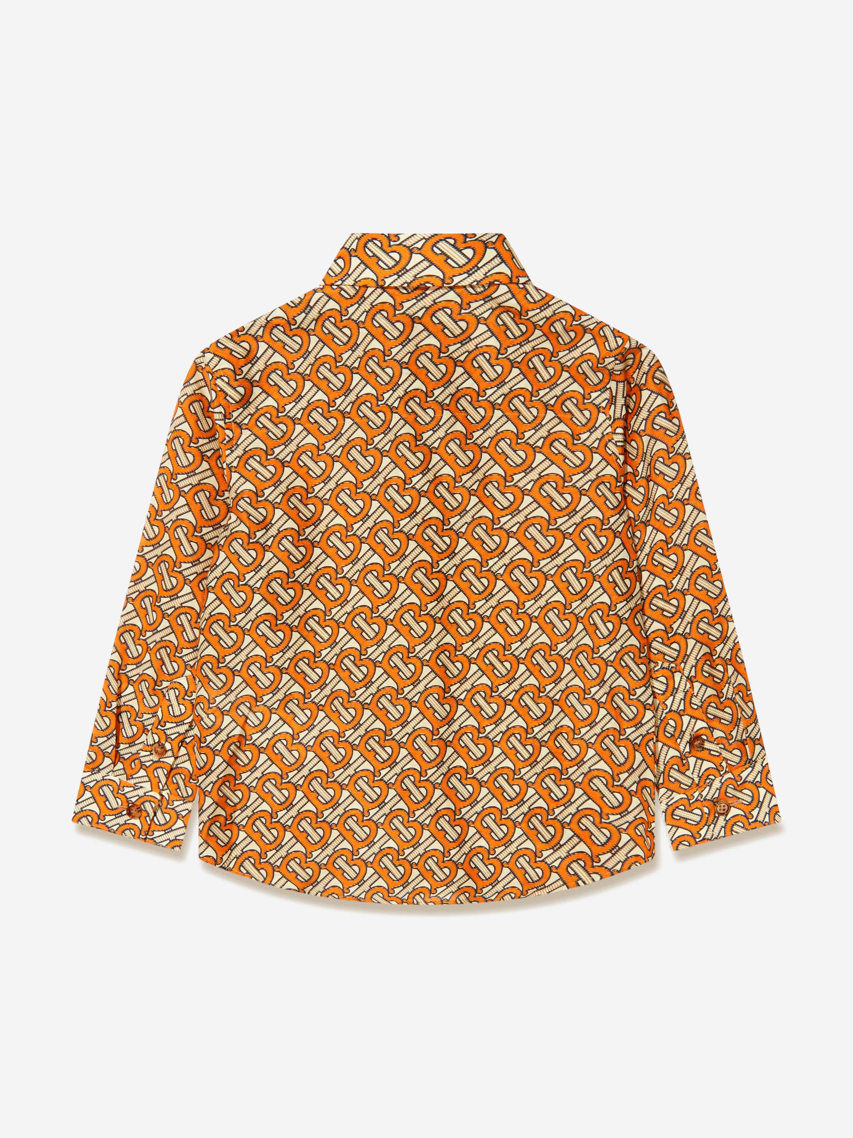 Burberry Boys Long Sleeve Nevin Monogram Shirt