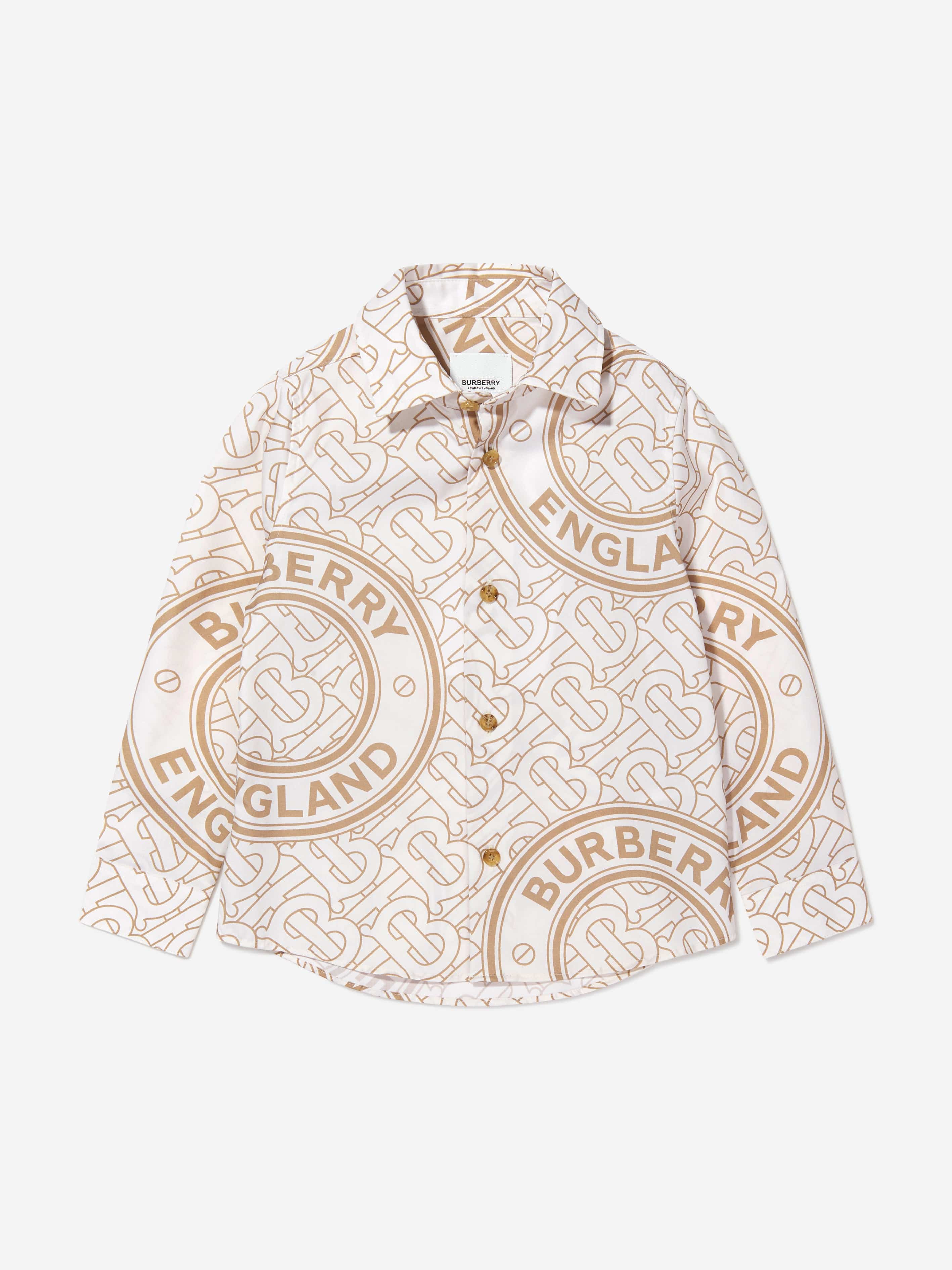 Burberry Boys Owen Monogram Logo Shirt