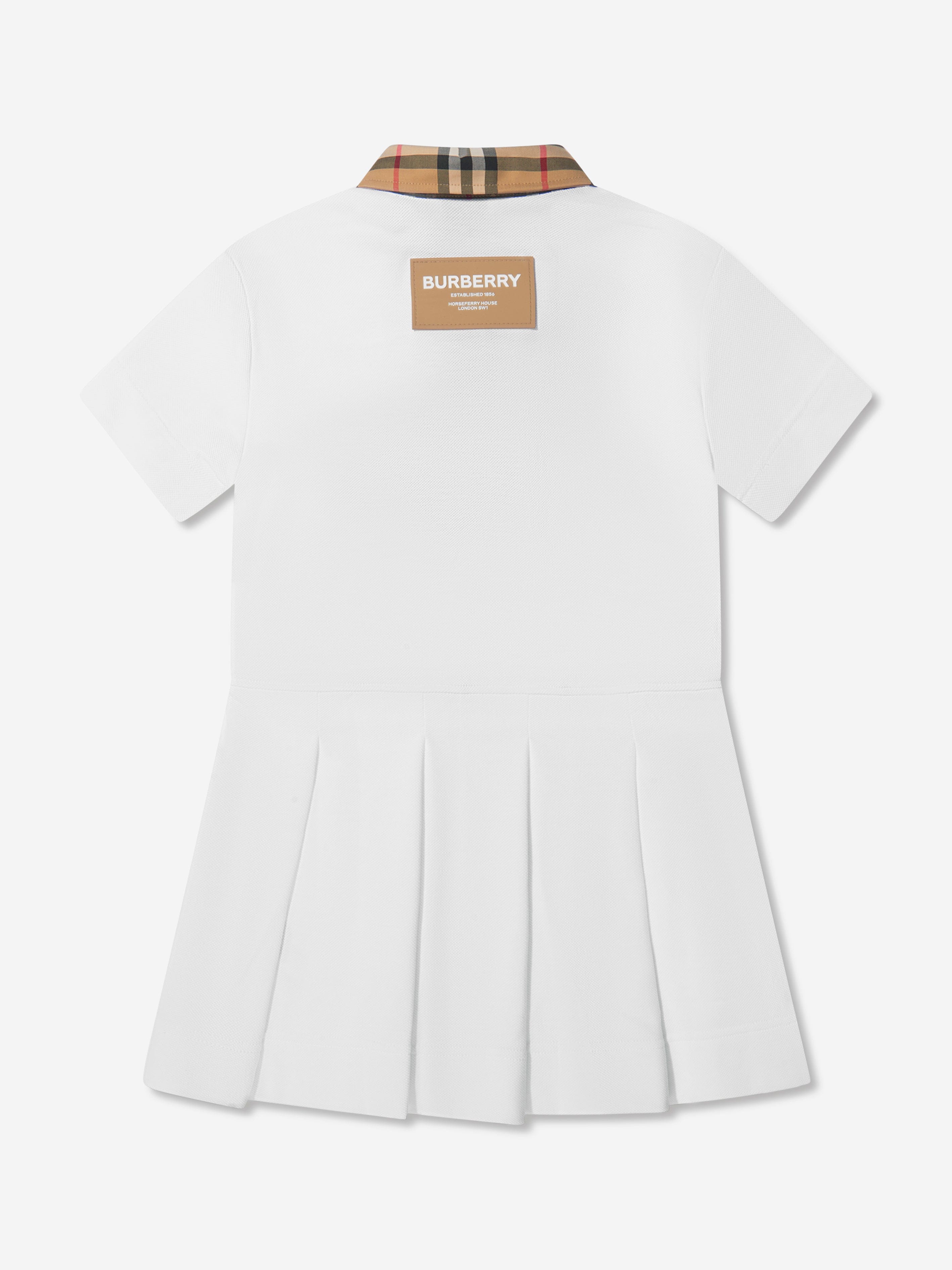 Burberry Girls Sigrid Polo Dress In White