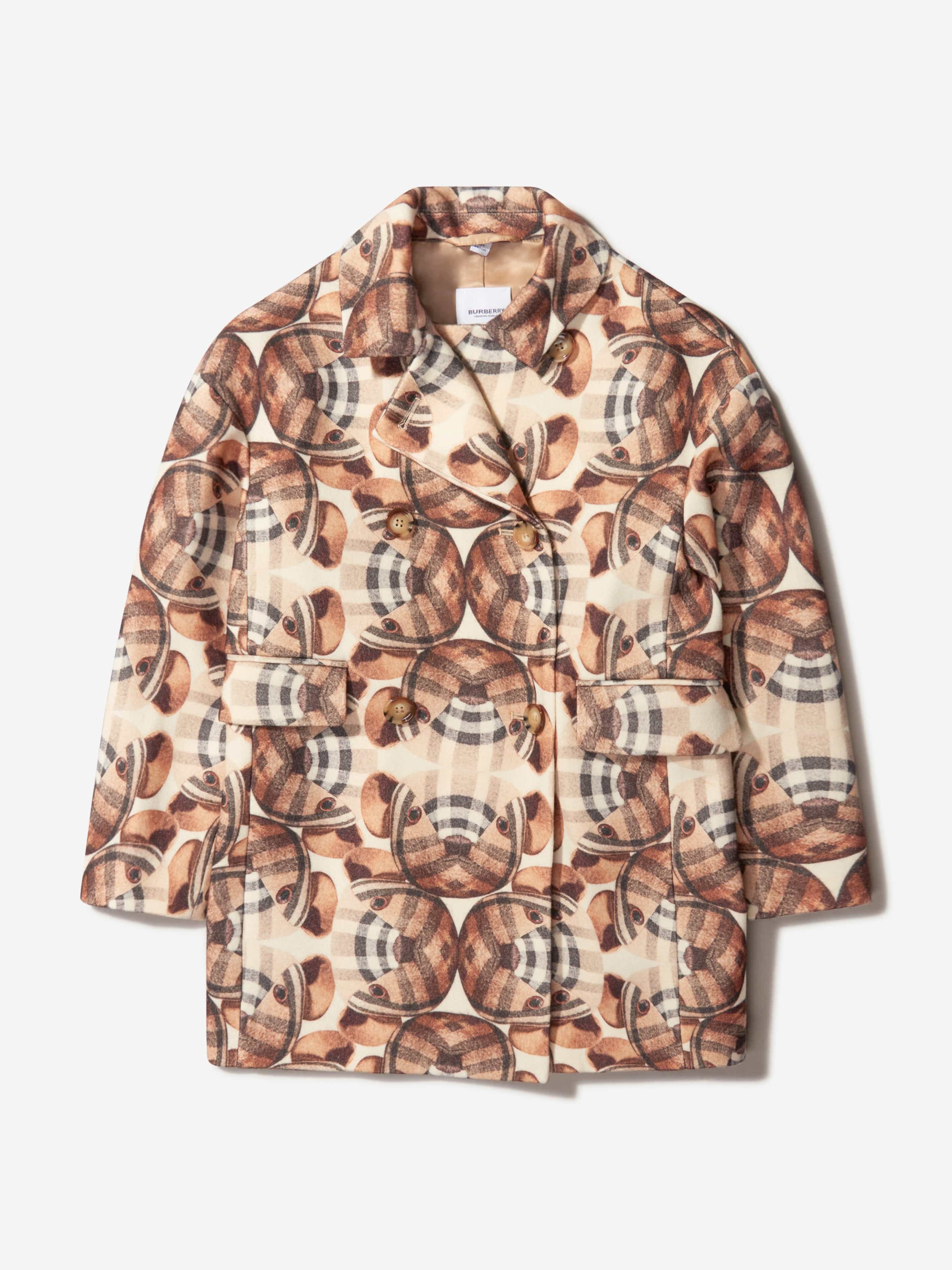 Burberry Girls Bear Print Coat