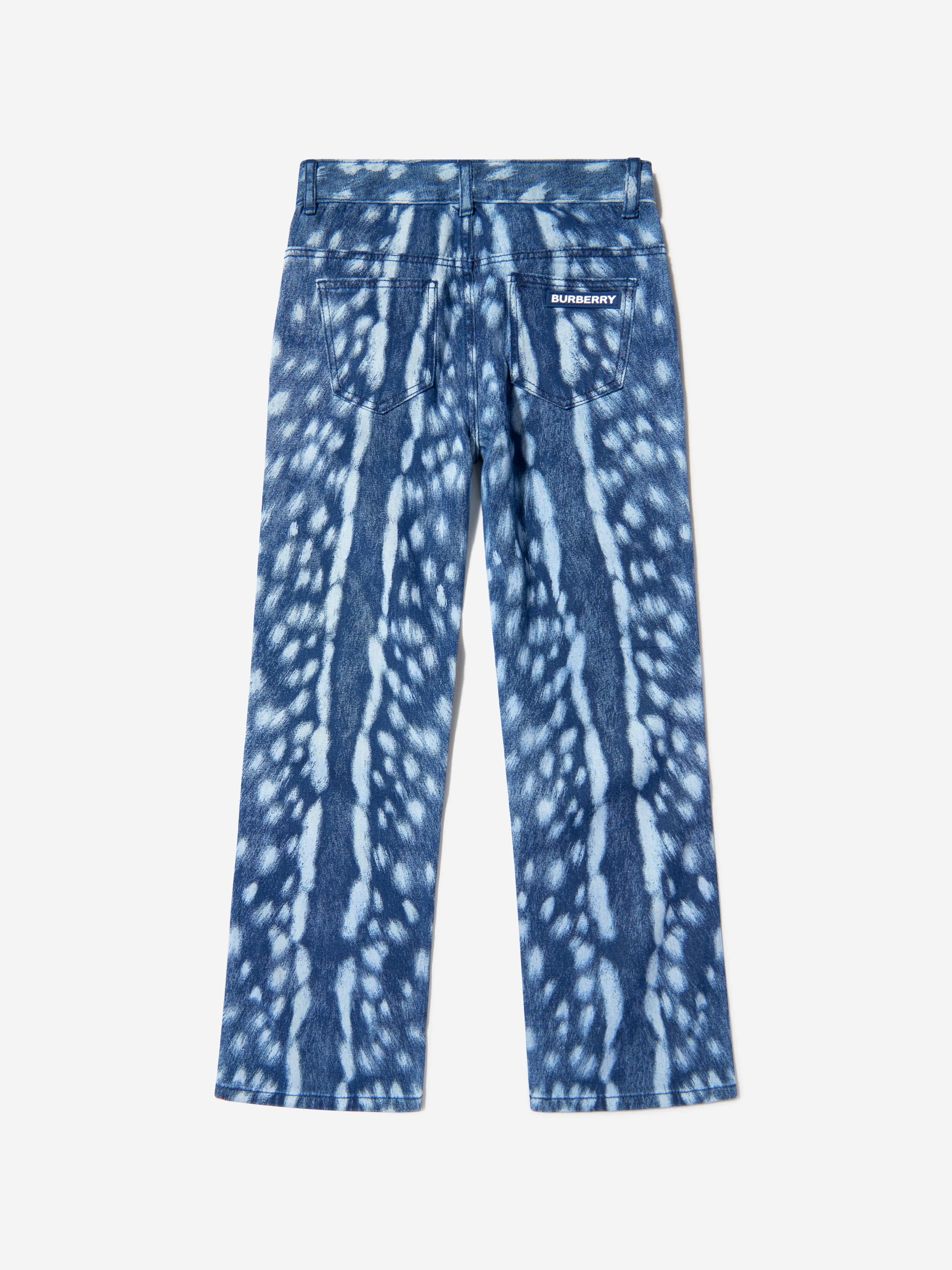 Burberry Girls Cotton Deer Print Woven Trousers