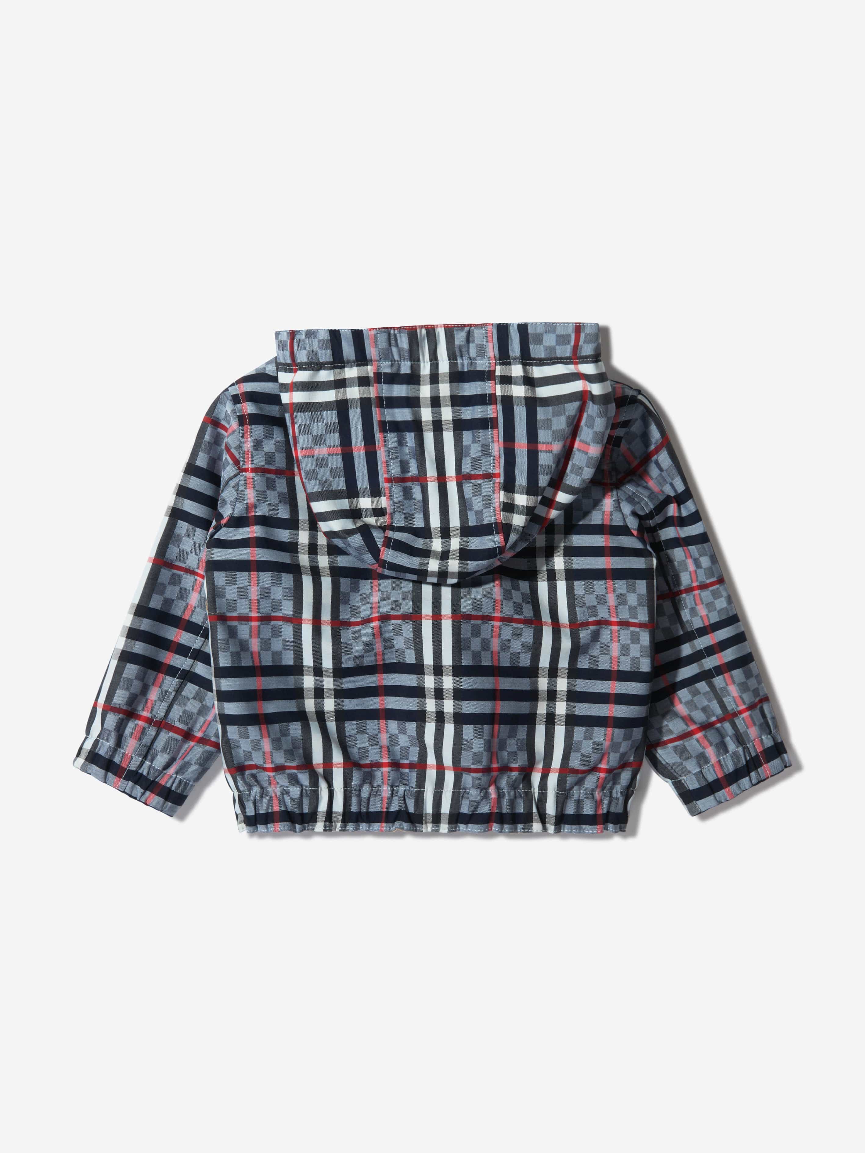 Burberry Baby Boys Cotton Check Hooded Jacket