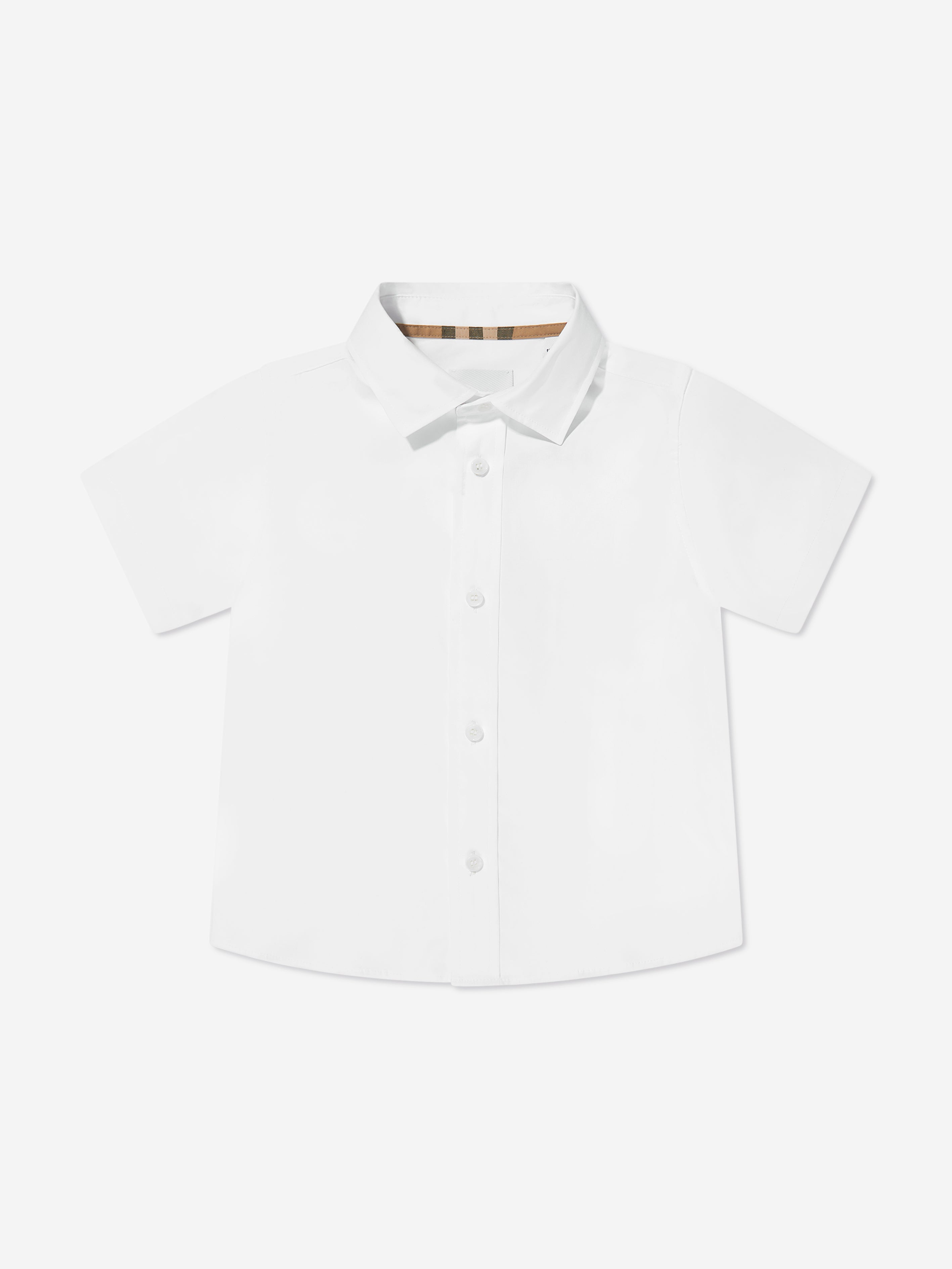 Burberry Boys Short Sleeve Owen Shirt In White