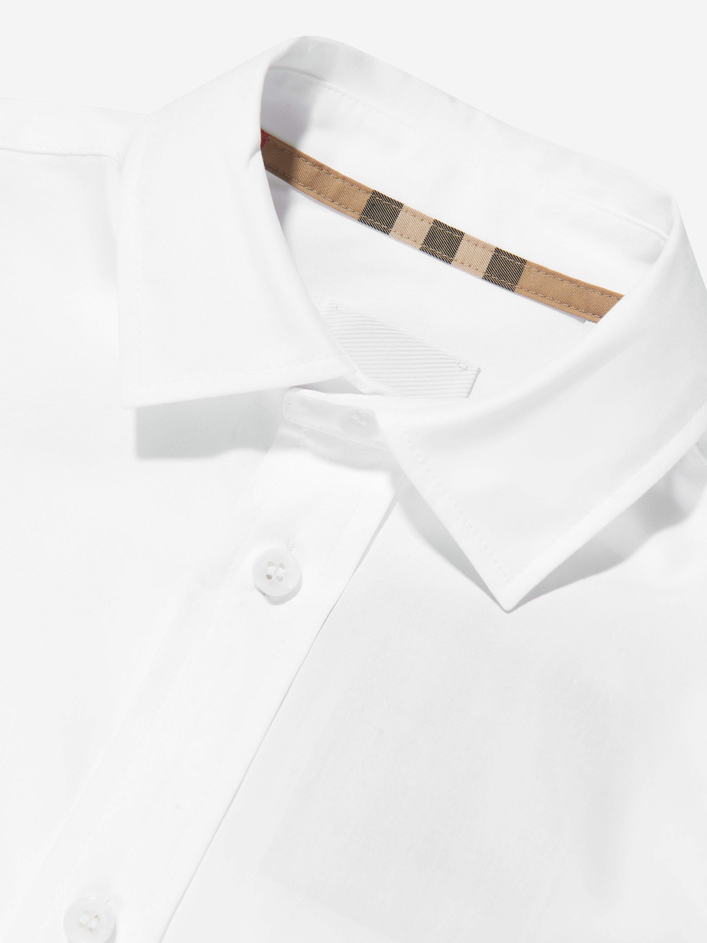 Burberry Boys Short Sleeve Owen Shirt In White