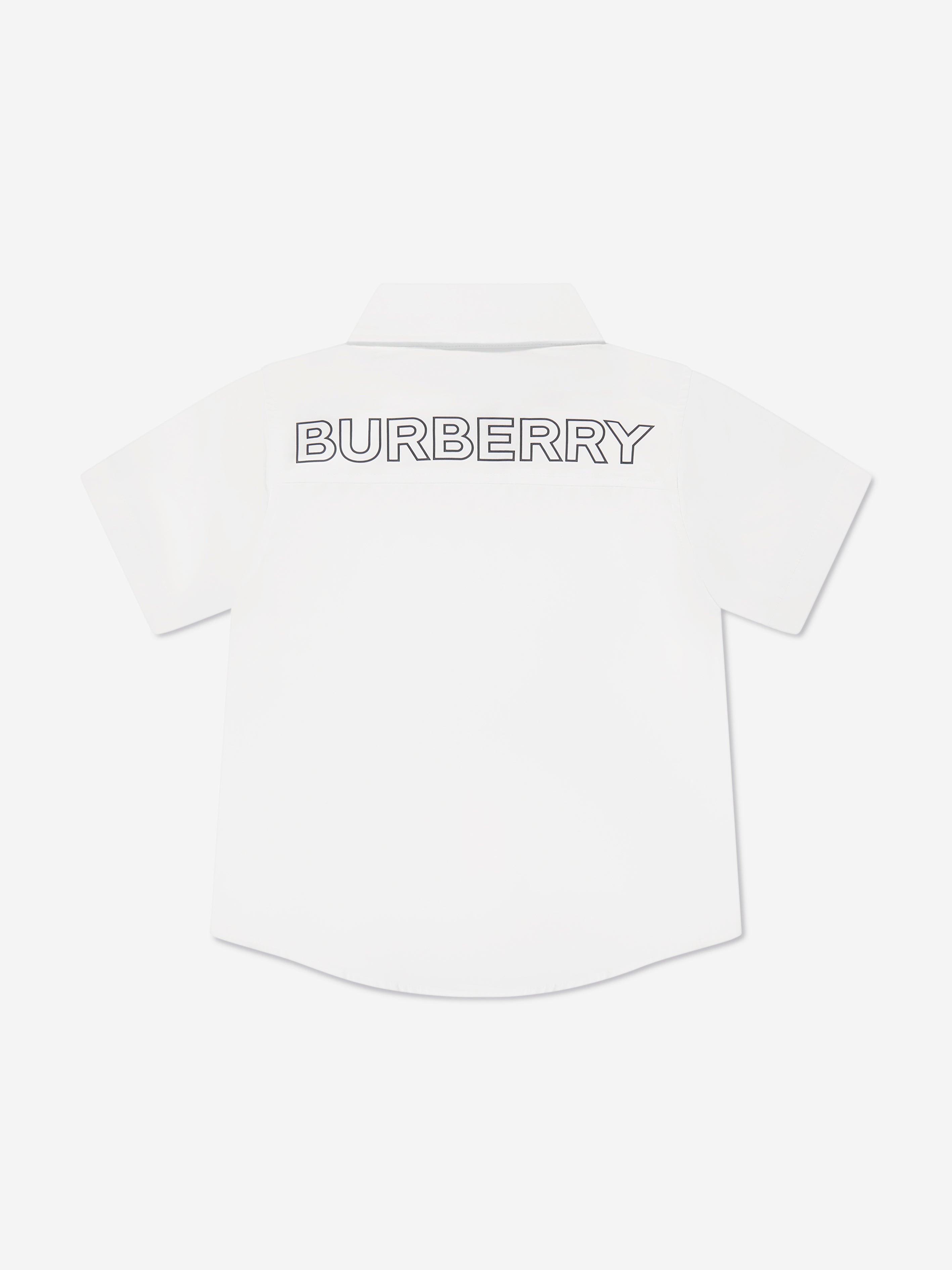 Burberry Baby Boys Mini Owen Short Sleeve Shirt In White