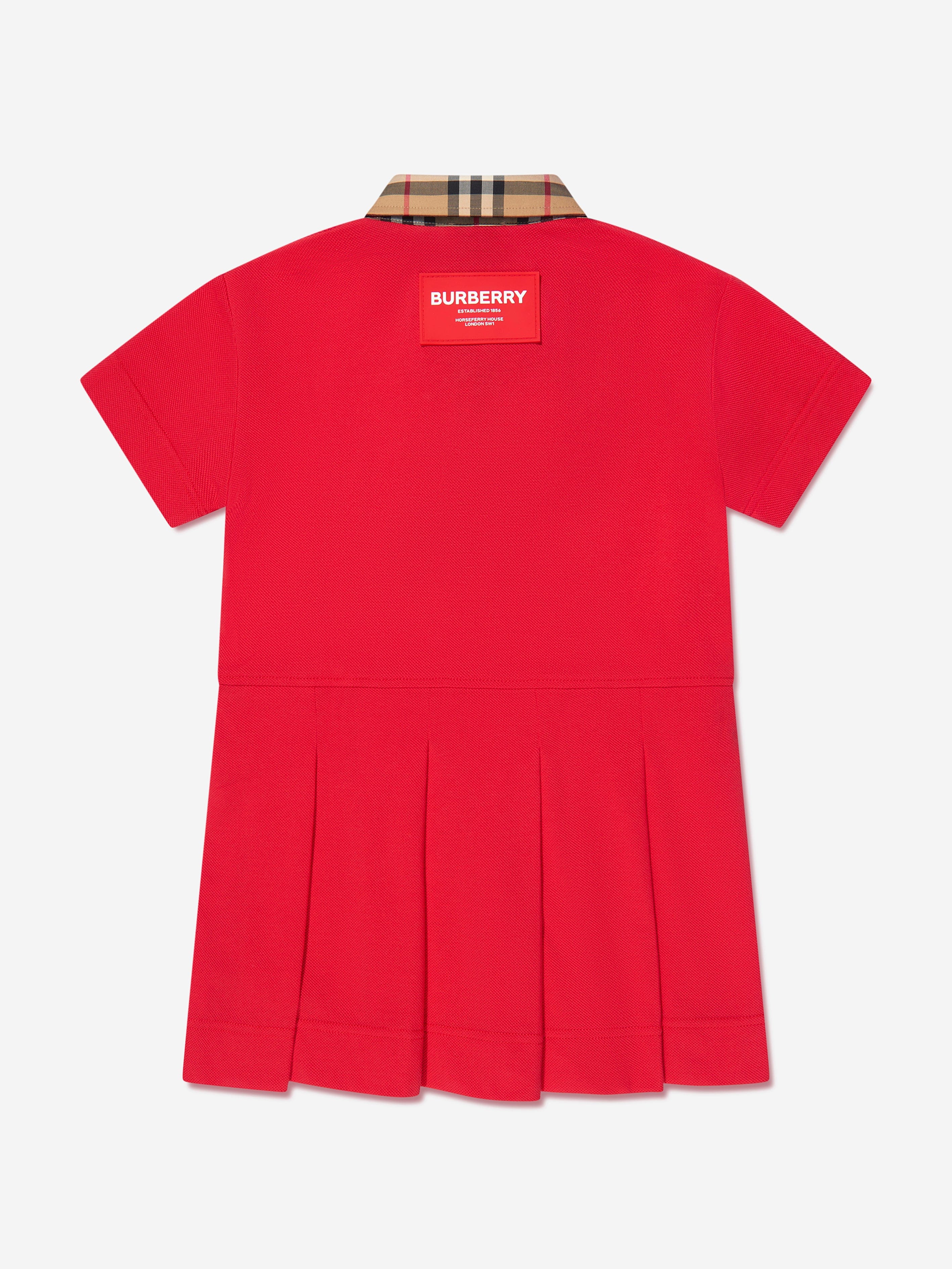 Burberry Girls Sigrid Polo Dress In Red