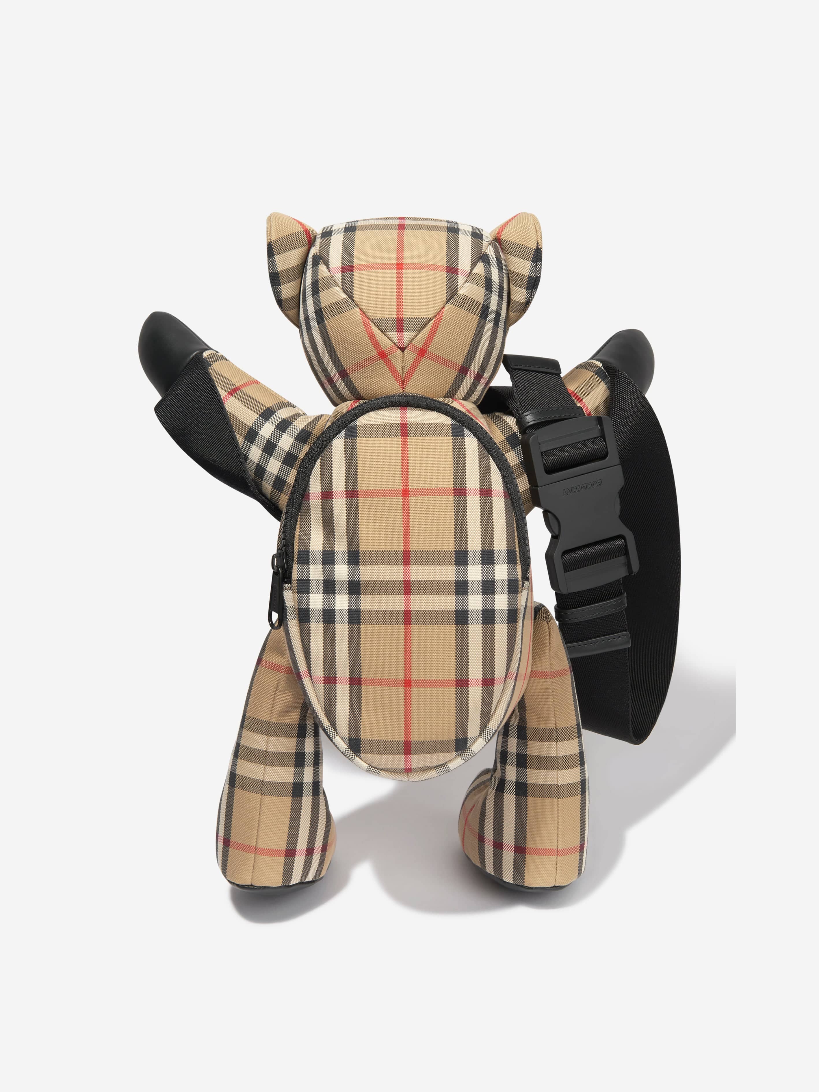 Burberry Kids Check Thomas Bear Belt Bag In Beige