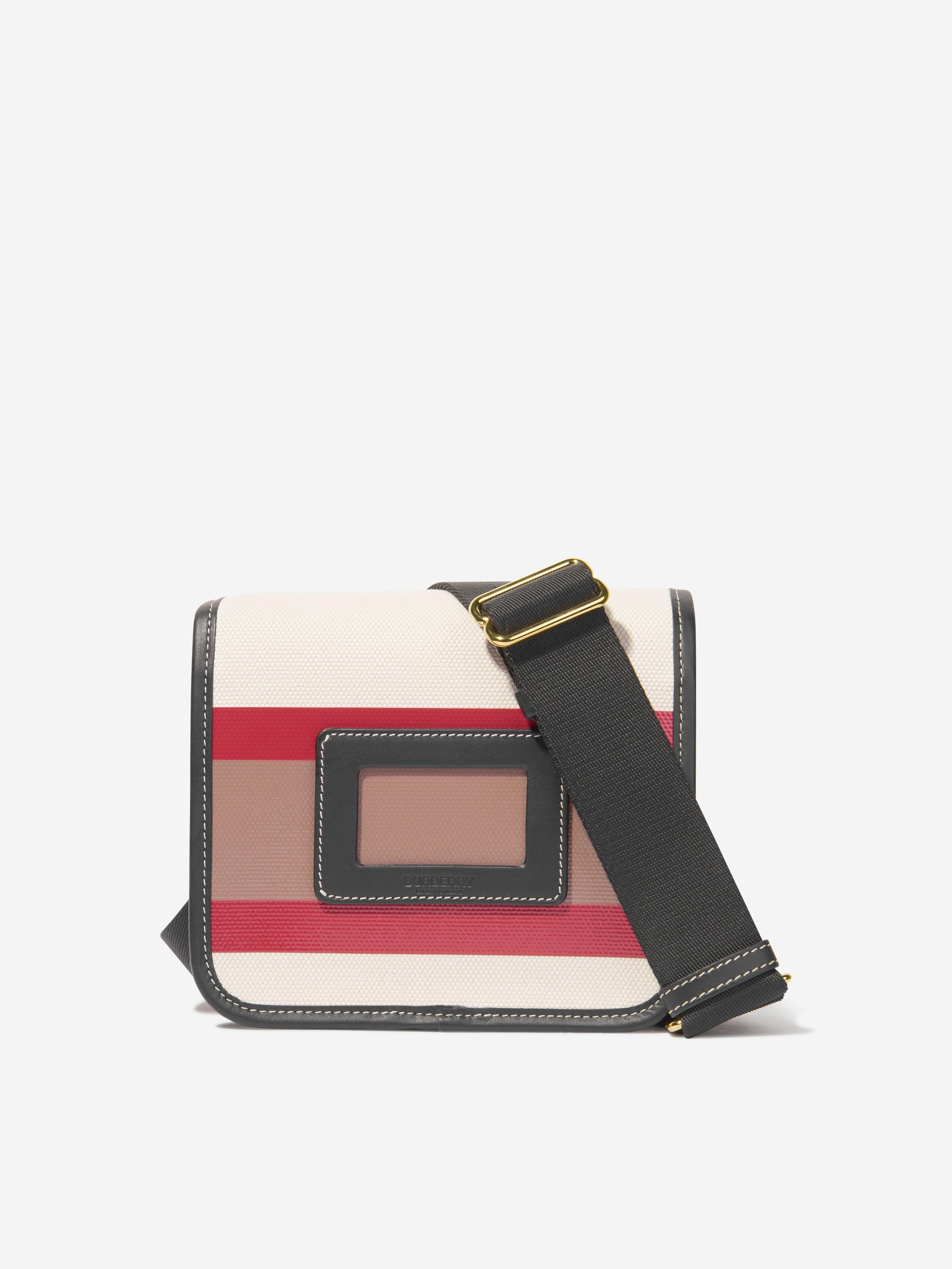 Burberry Girls Jayde Stripe Satchel In Ivory