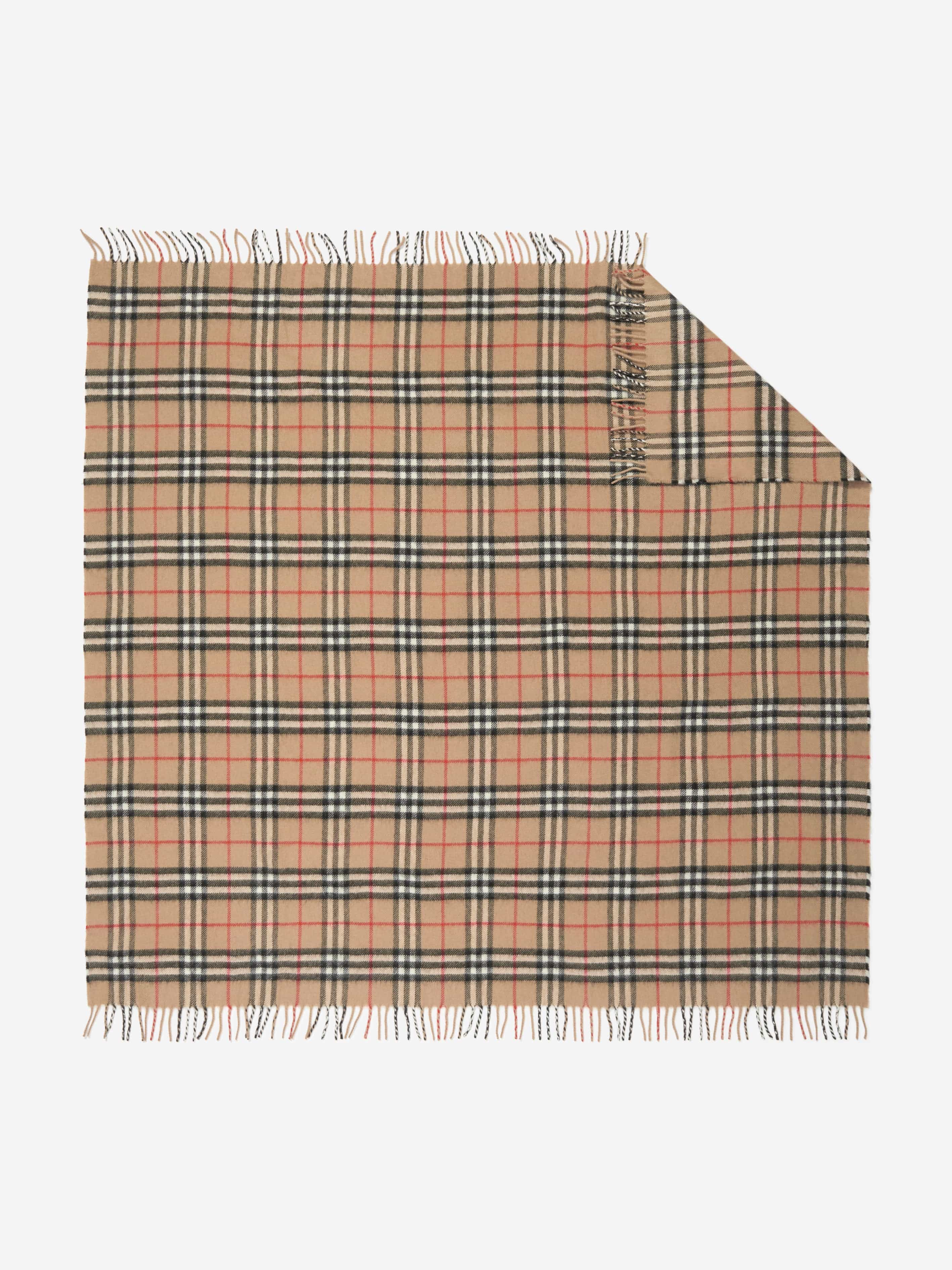 Burberry Baby Vintage Check Cashmere Blanket in Beige