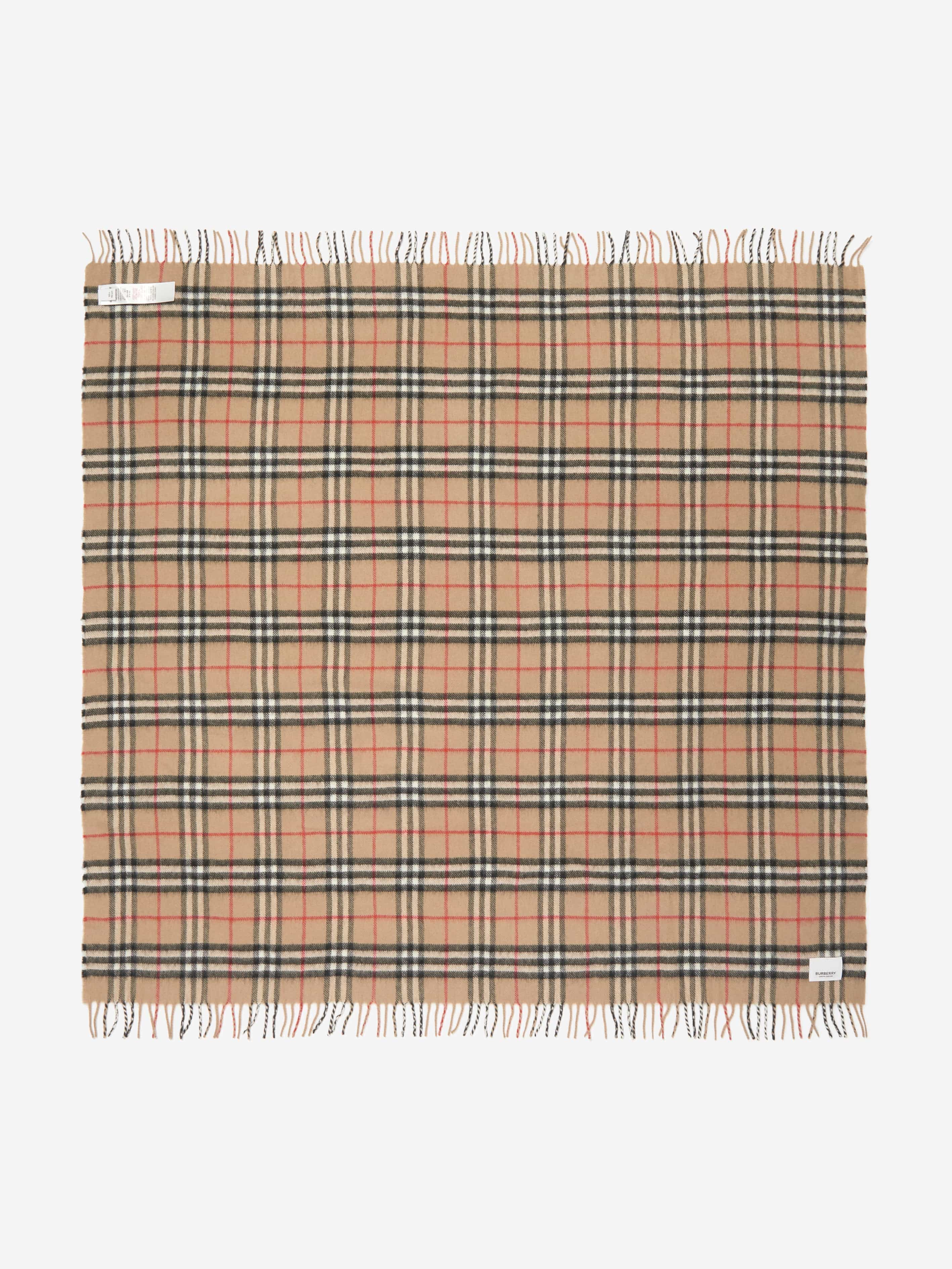 Burberry Baby Vintage Check Cashmere Blanket in Beige