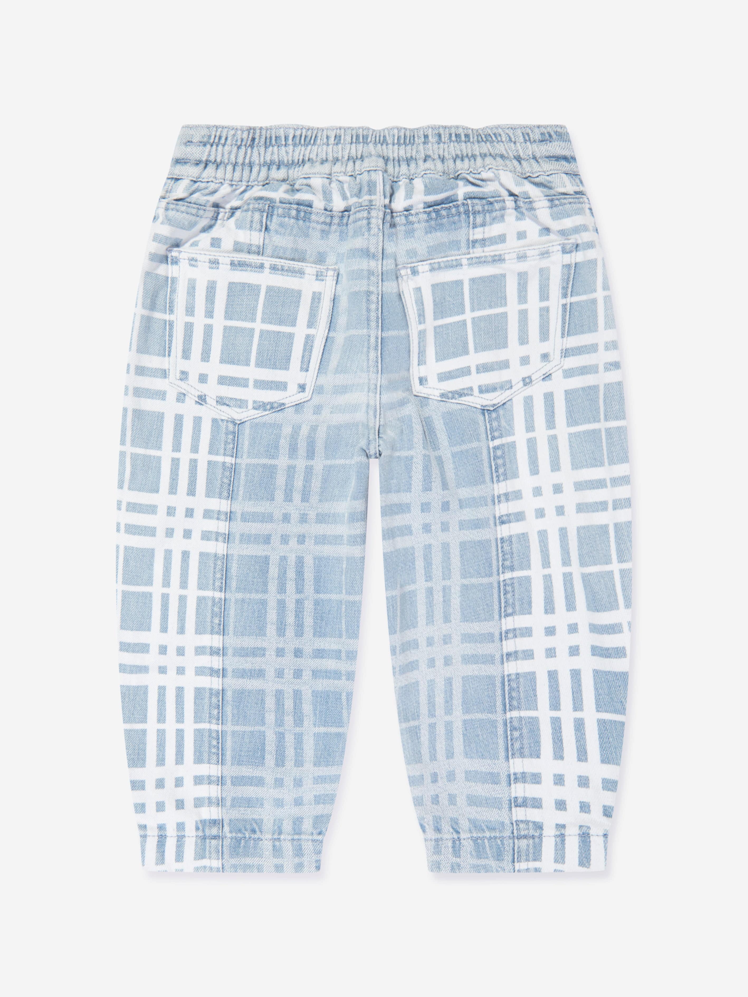 Burberry Girls Check Jasmine Trousers in Blue