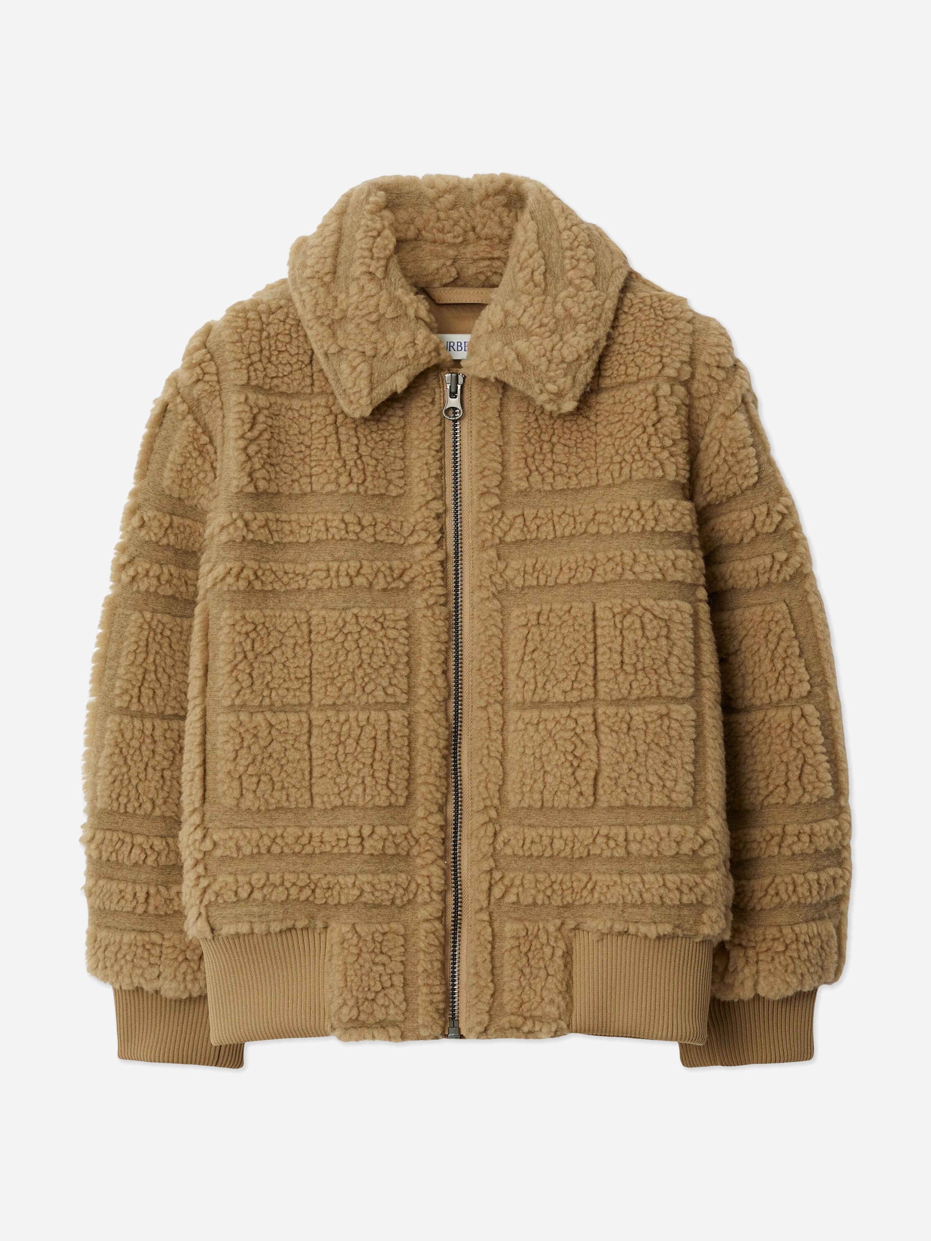 Burberry Boys Check Peter Jacket in Beige