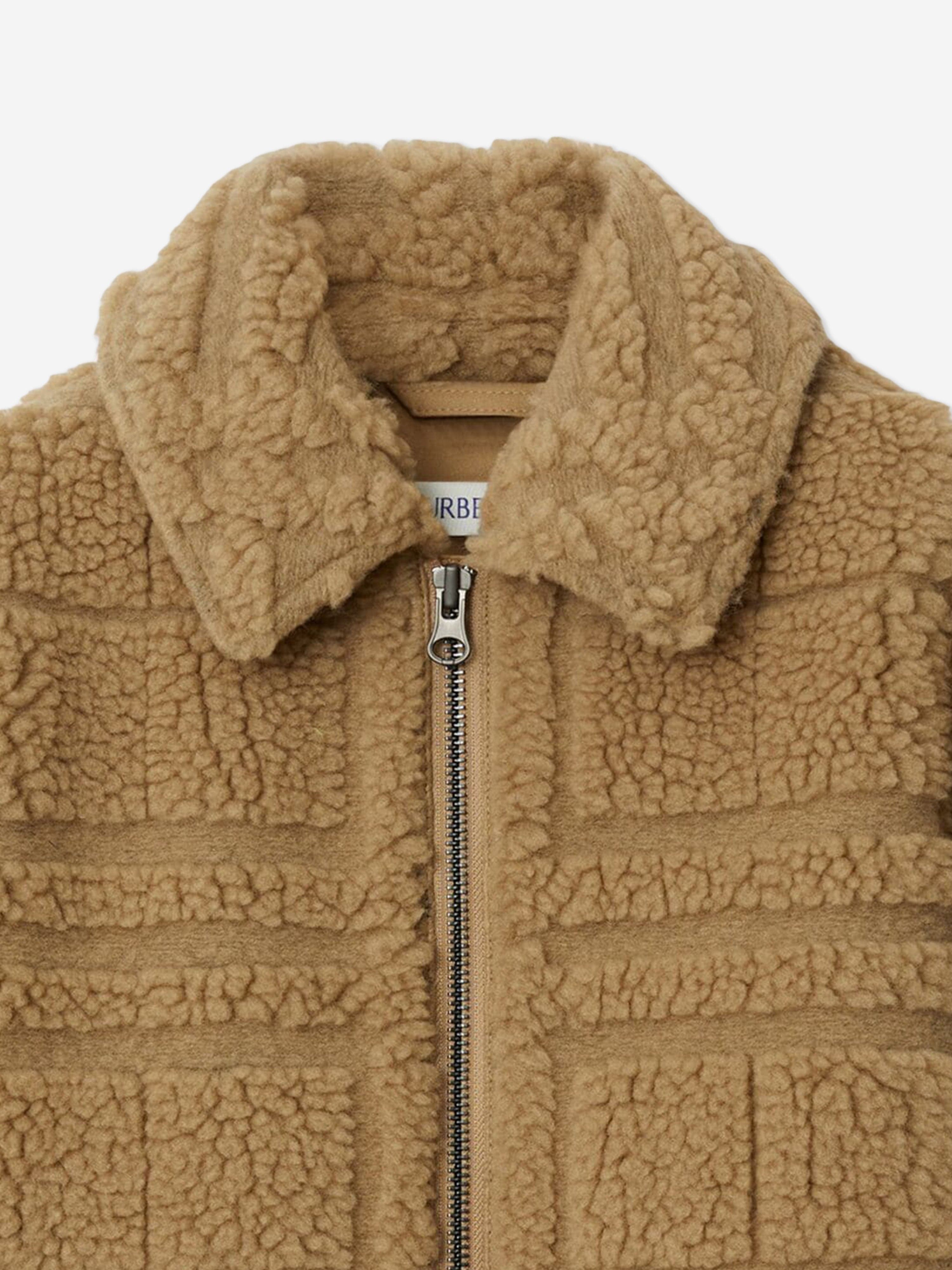 Burberry Boys Check Peter Jacket in Beige