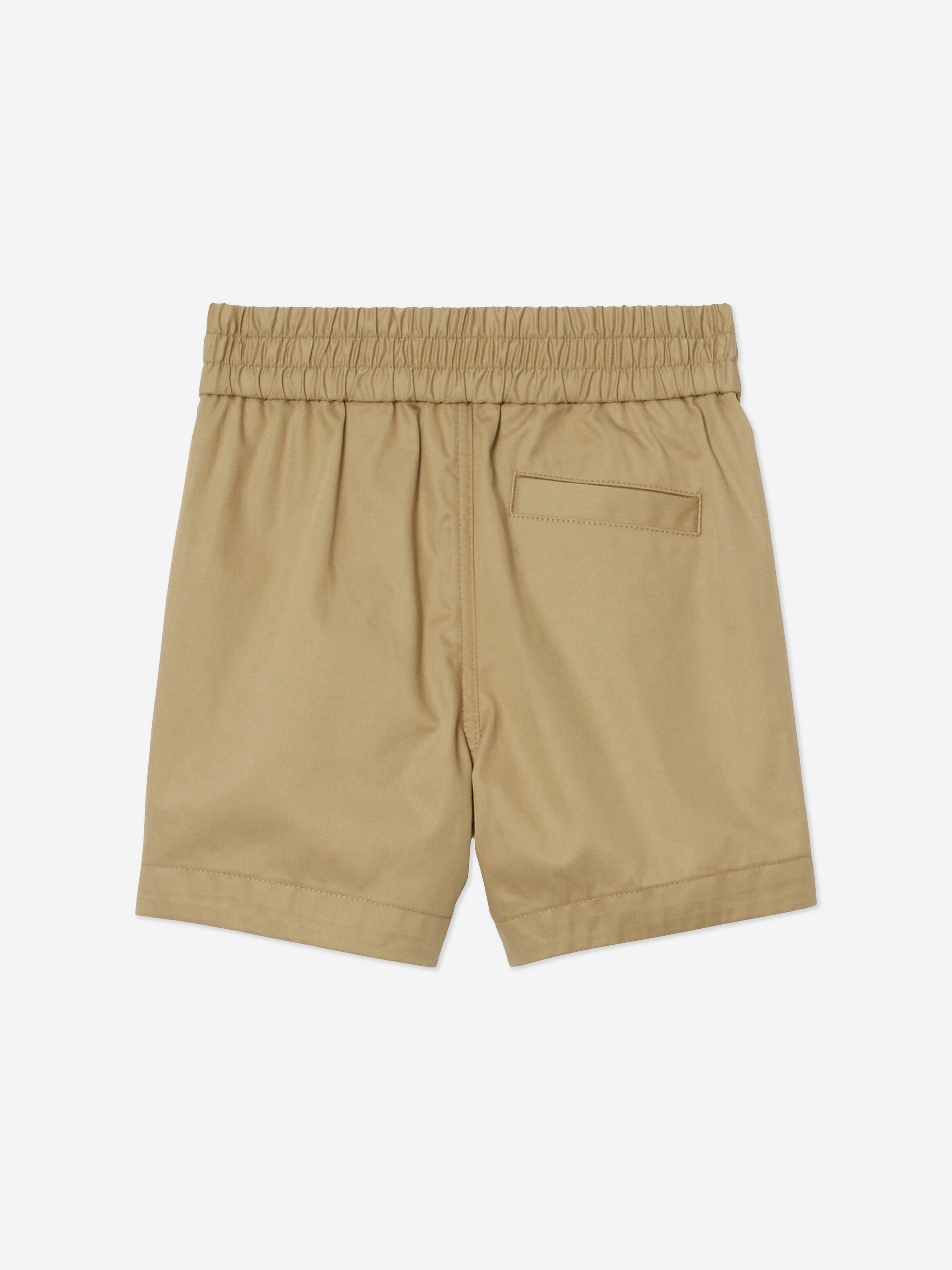 Burberry Boys Travard Logo Shorts in Beige