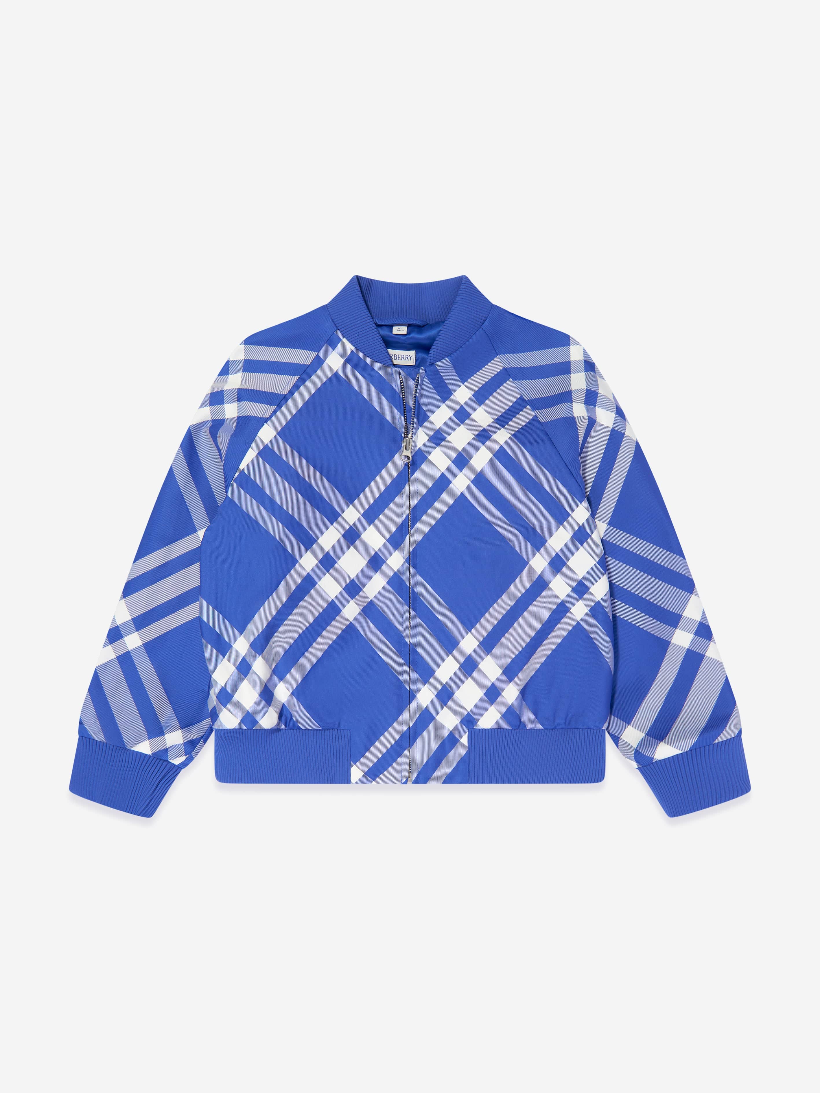 Burberry Boys Check Duncan Sweatshirt in Blue