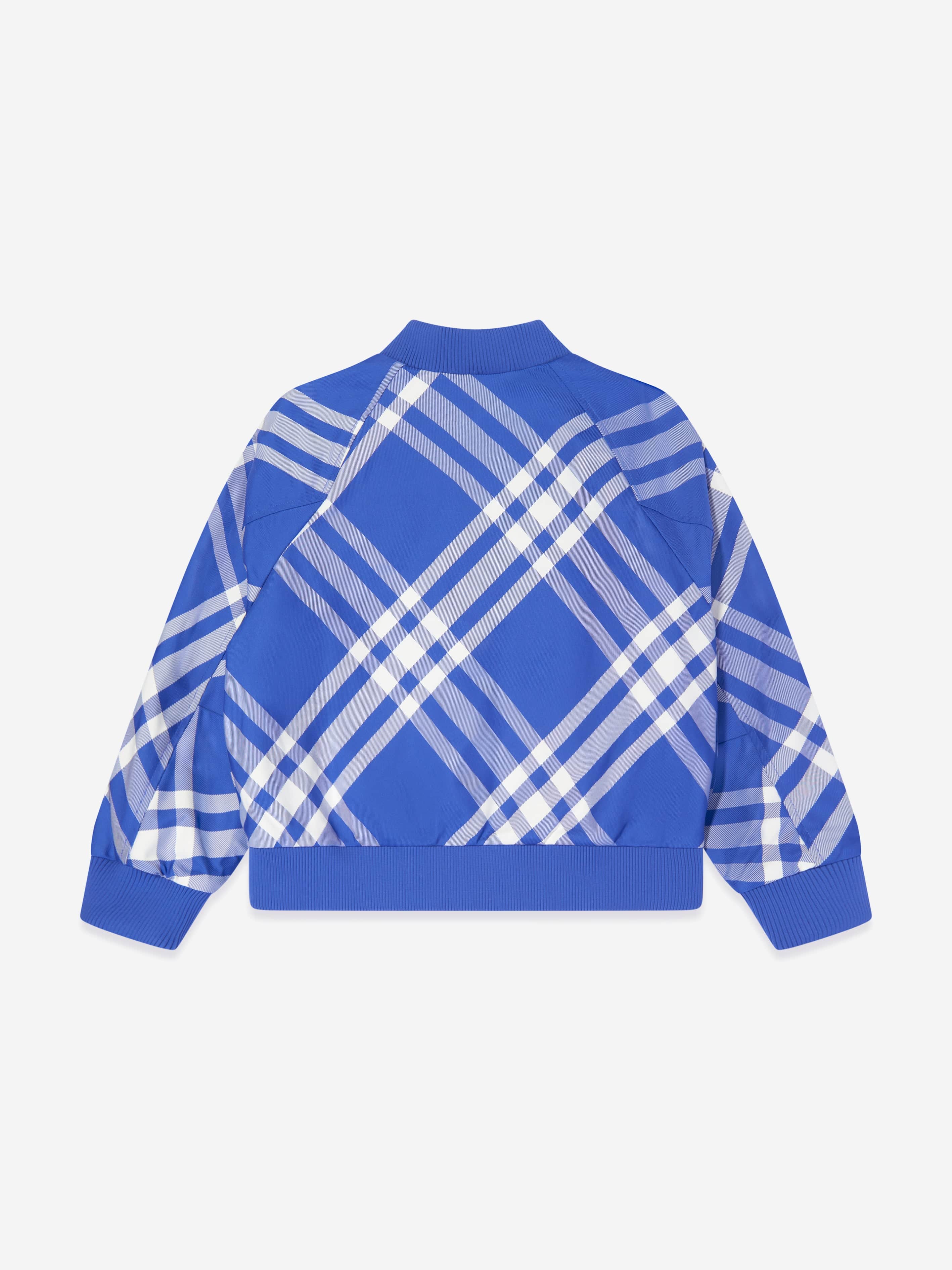 Burberry Boys Check Duncan Sweatshirt in Blue