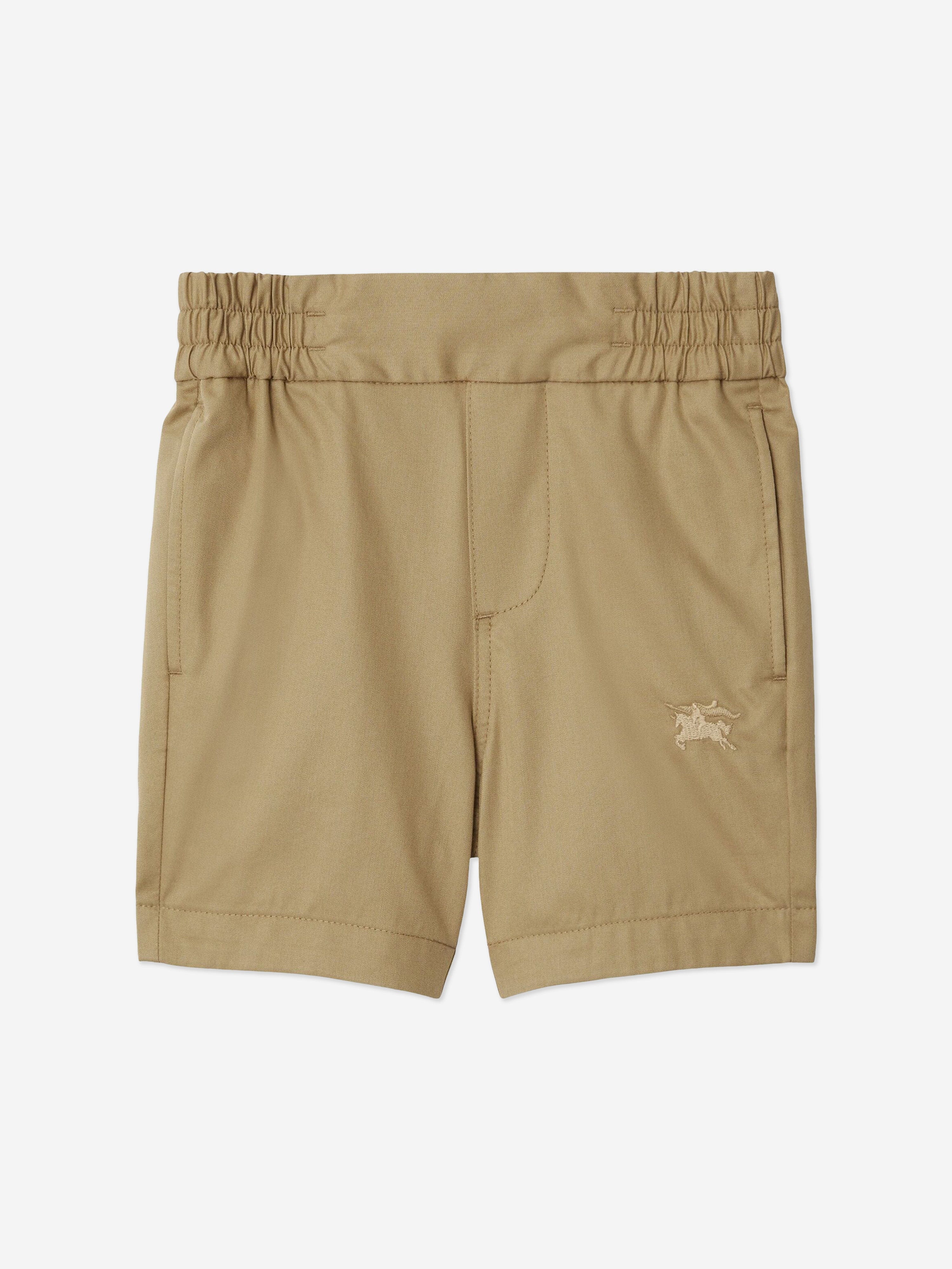 Burberry Baby Boys Mini Travard Shorts in Beige