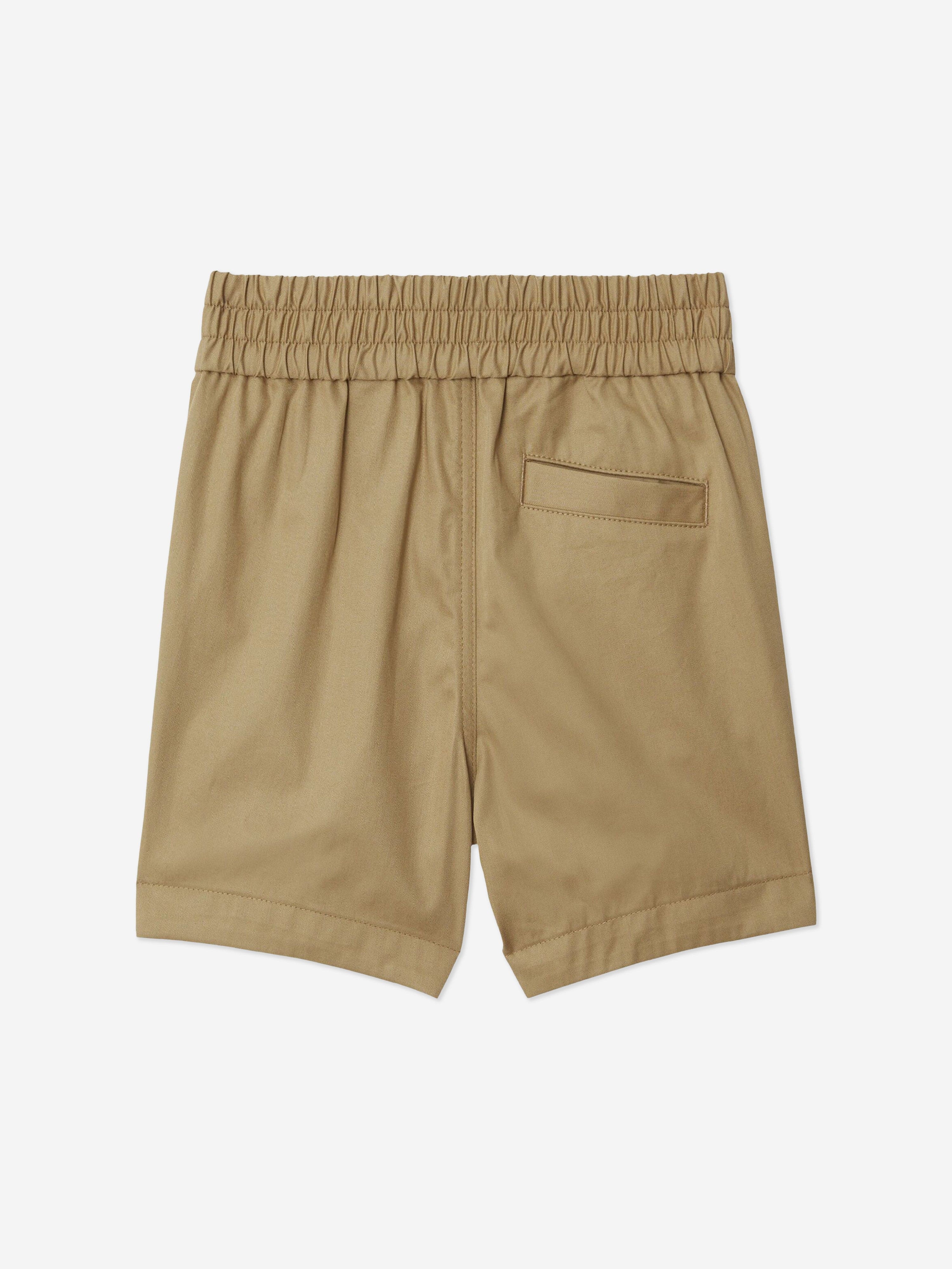 Burberry Baby Boys Mini Travard Shorts in Beige