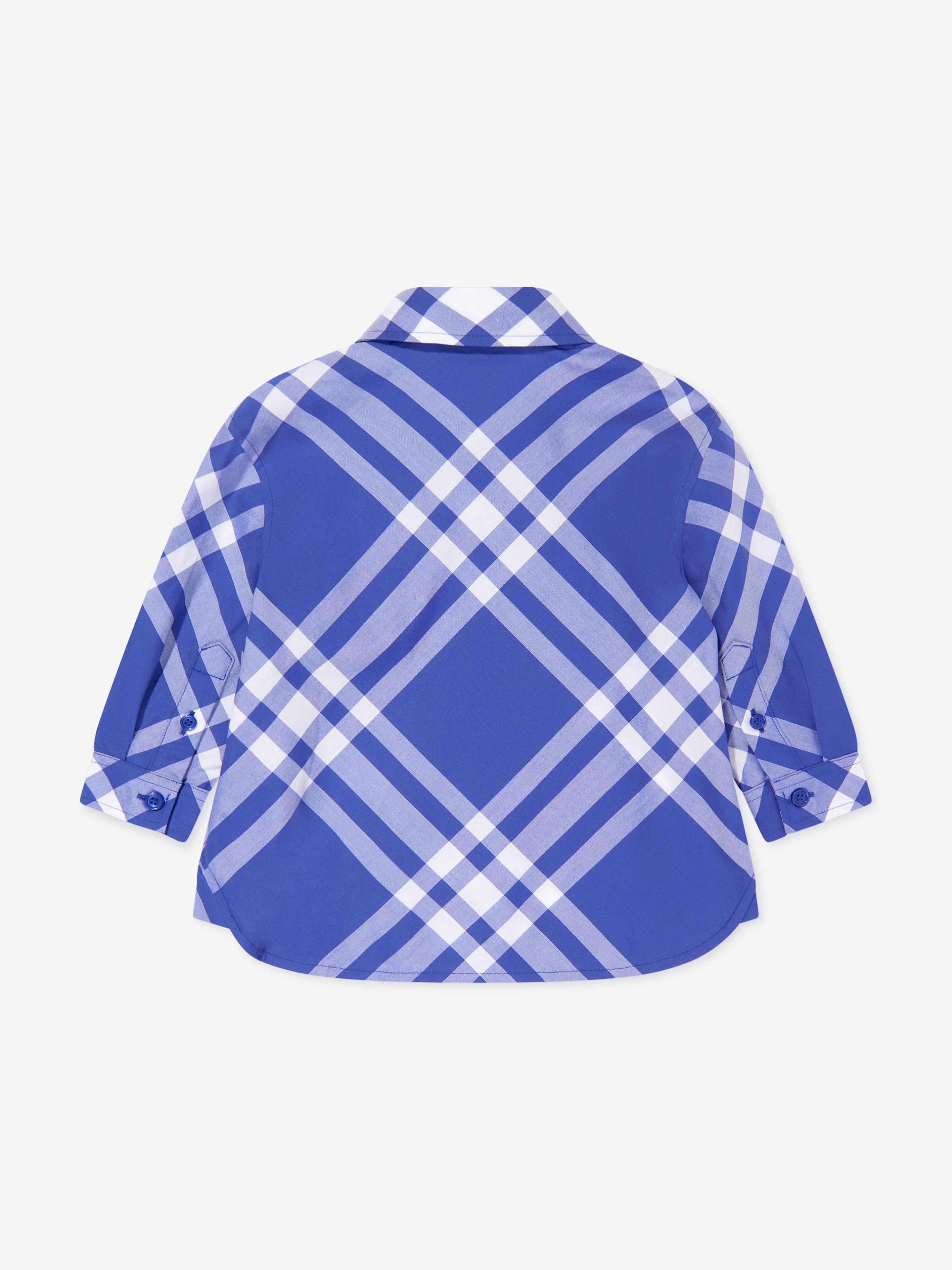 Burberry Baby Boys Check Angelo Shirt in Blue